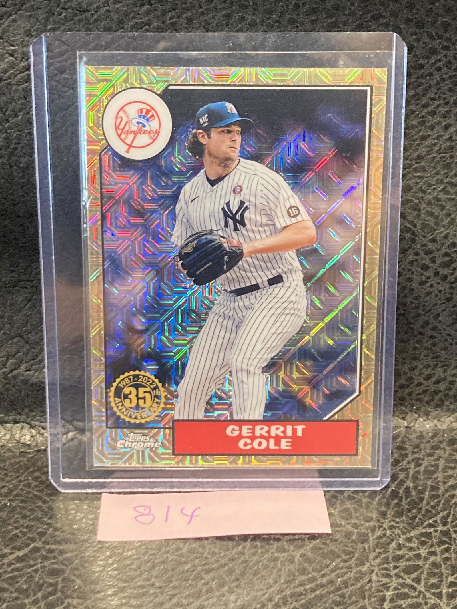 Gerrit Cole 2022 Topps Series Chrome 35th Anniverary Mojo Refractor #94 Yankees (1 of 2)