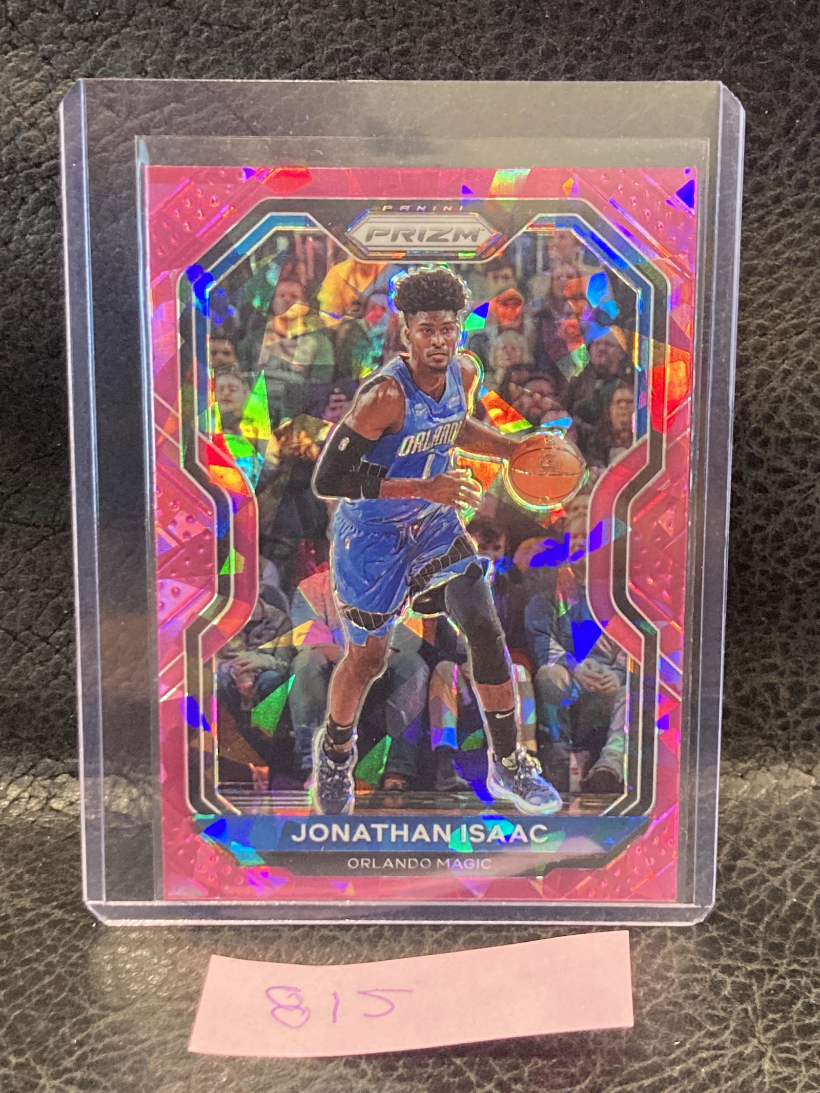 Jonathan Isaac 2020-21 Prizm Prizms Pink Ice #250: Jonathan Isaac 2020-21 Prizm Prizms Pink Ice #250