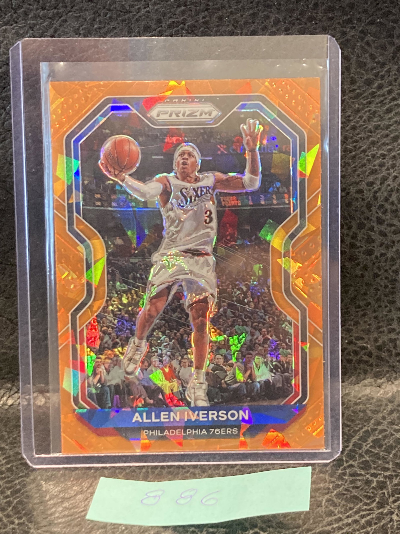 Allen Iverson 2020-21 Prizm Basketball Orange Cracked Ice Prizm Hof (1 of 2)