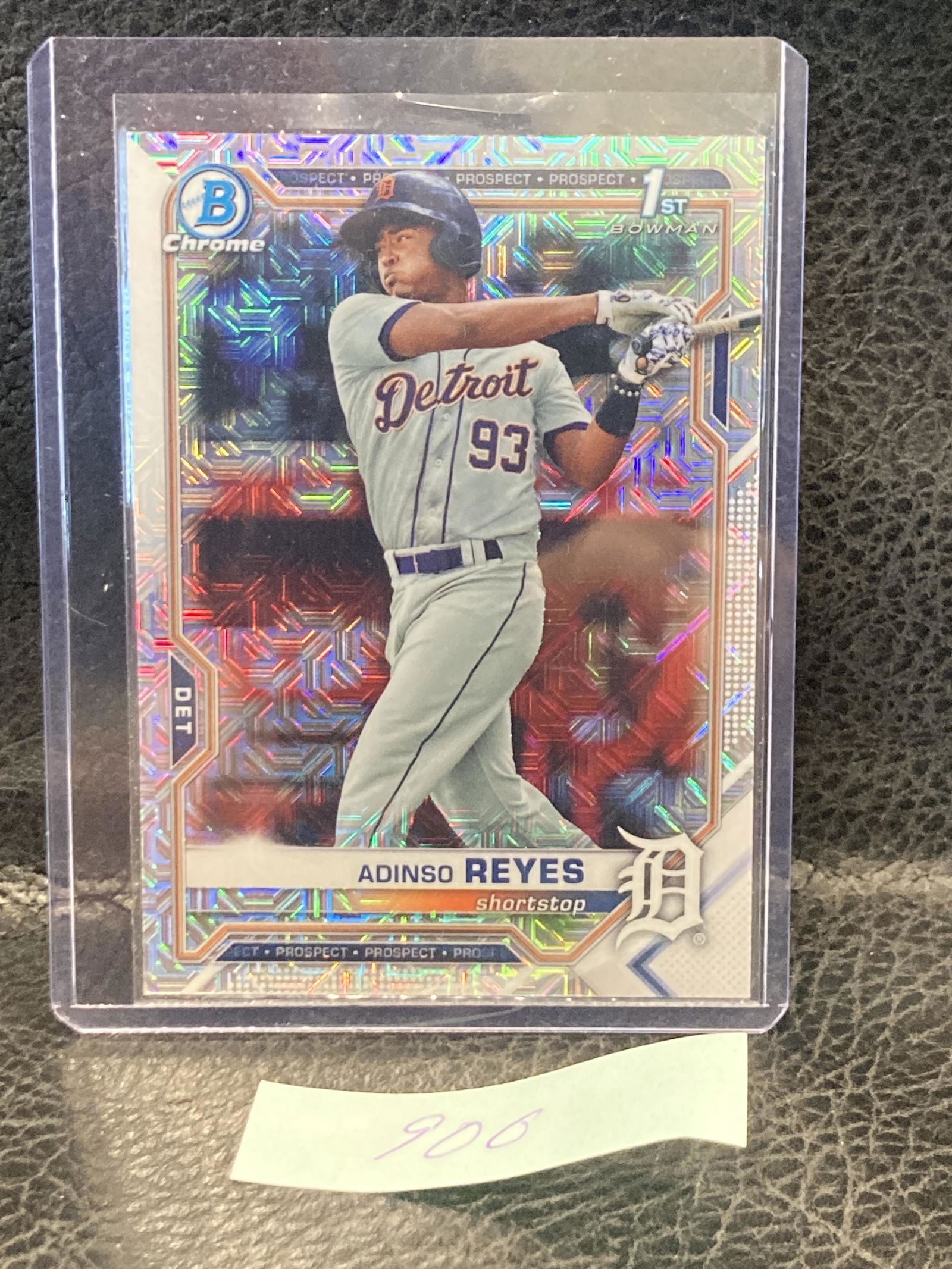 Adinso Reyes 2021 Bowman #BCP-21 1st Chrome Mojo Refractor Detroit Tigers (1 of 2)