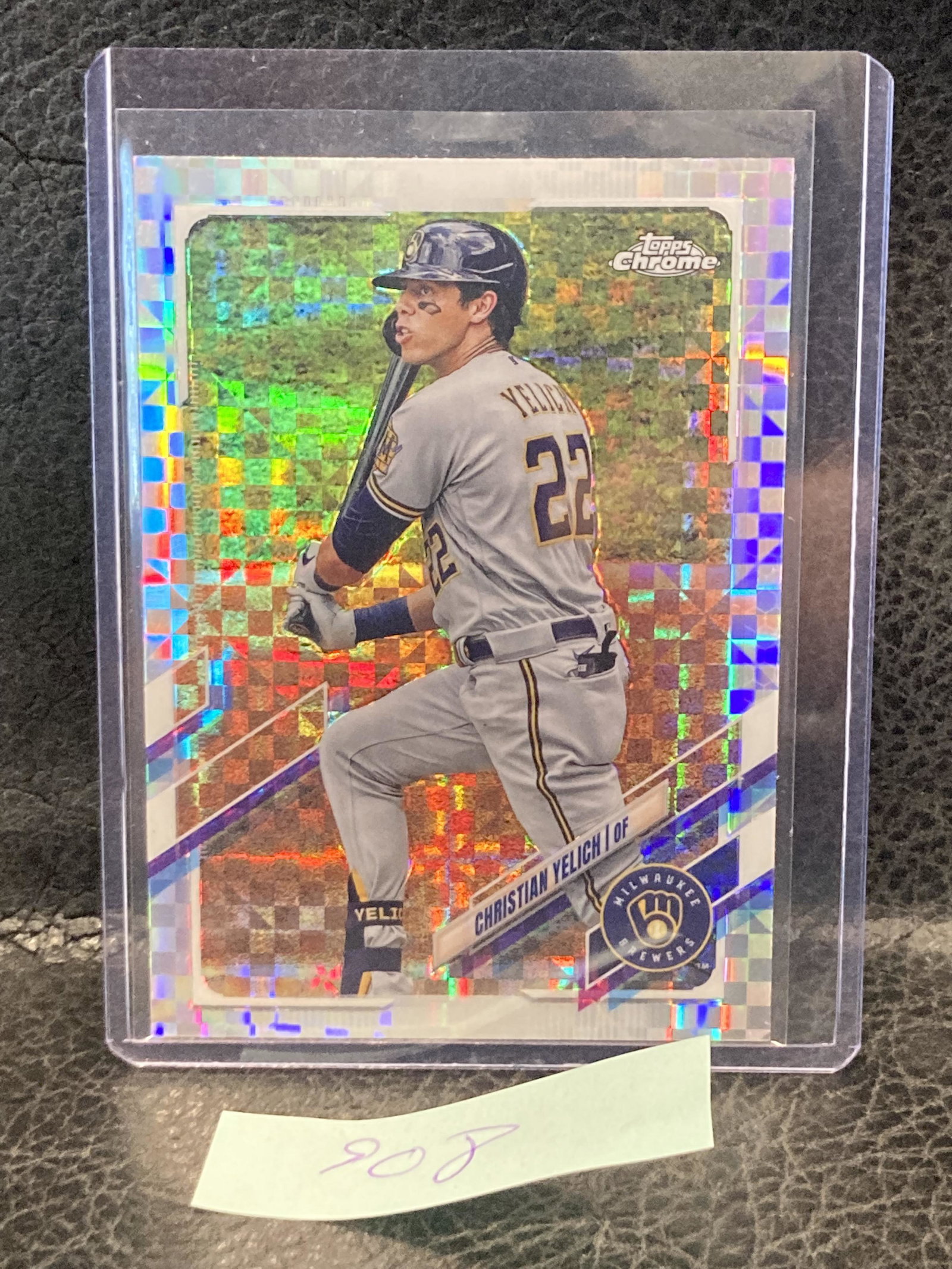 Christian Yelich 2021 Topps Chrome Xfractor Brewers #18: Christian Yelich 2021 Topps Chrome Xfractor Brewers #18