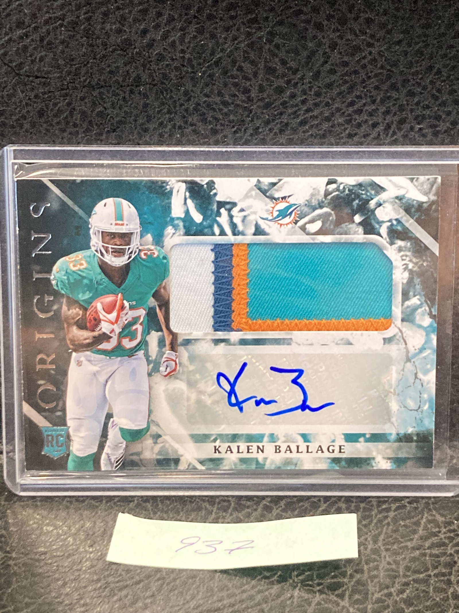 Kalen Ballage 2018 Rookie Patch Auto Origins Rpa #117 (1 of 2)