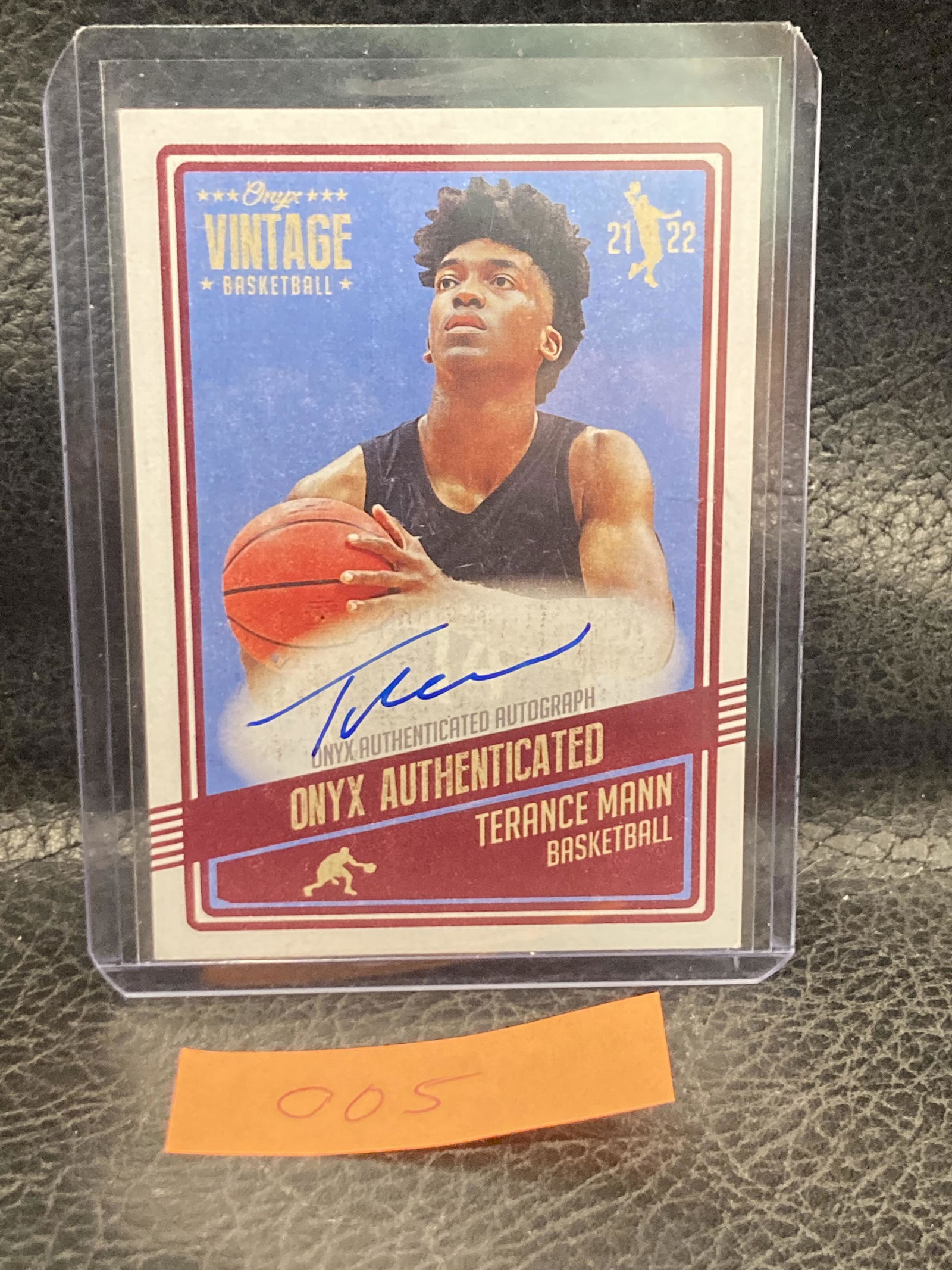 Terance Mann 2021-22 Onyx Vintage Basketball Blue Ink Auto Clippers Fsu (1 of 2)