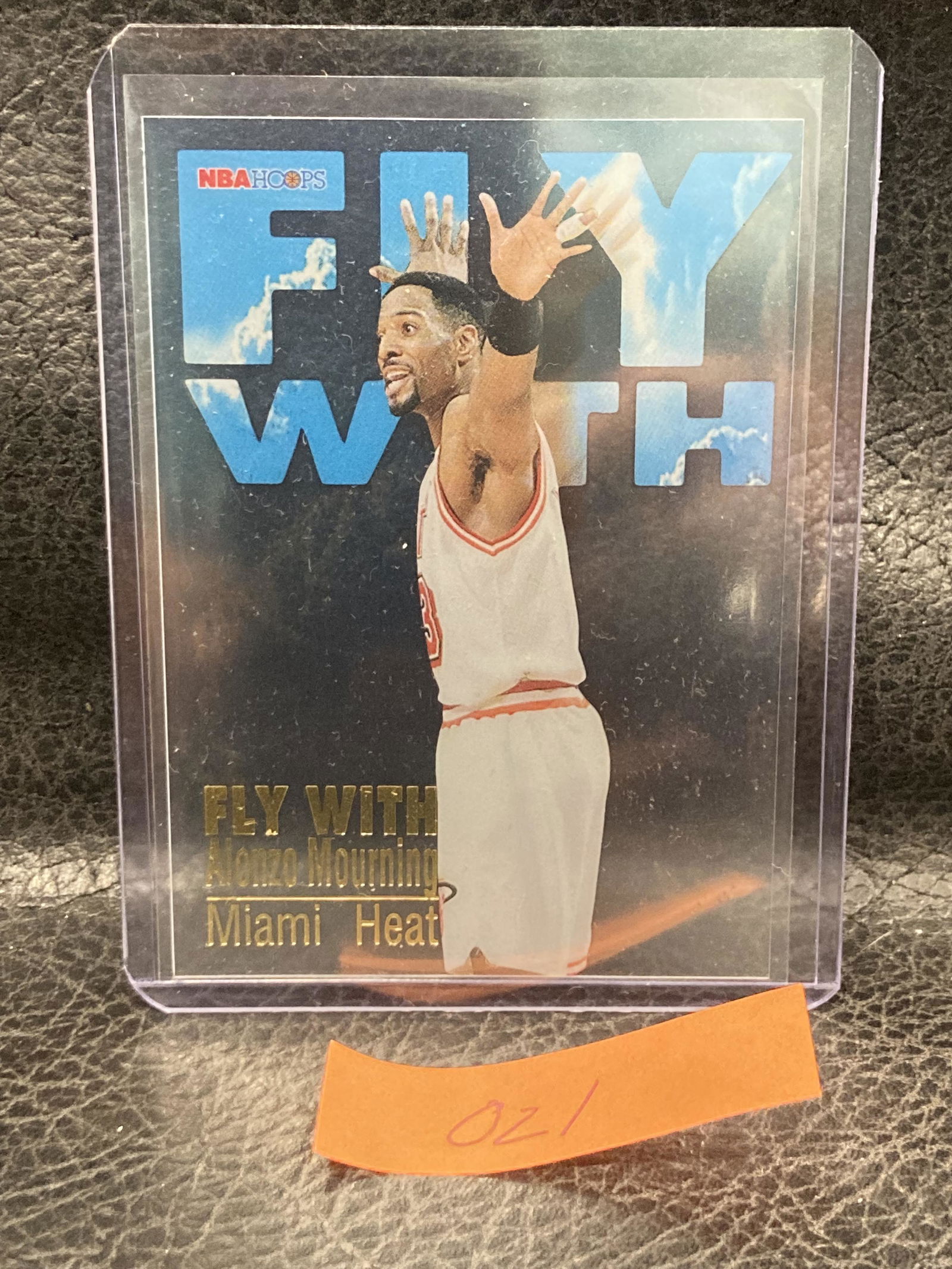 Alonzo Mourning 1996-97 Nba Hoops Fly With Acetate Insert Basketball Card #4 (1 of 2)