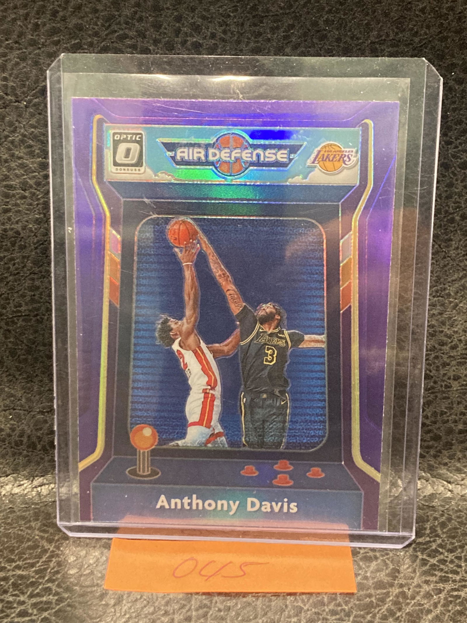 Anthony Davis 2020-21 Donruss Optic Purple Air Defense #5 Prizm La Lakers (1 of 2)