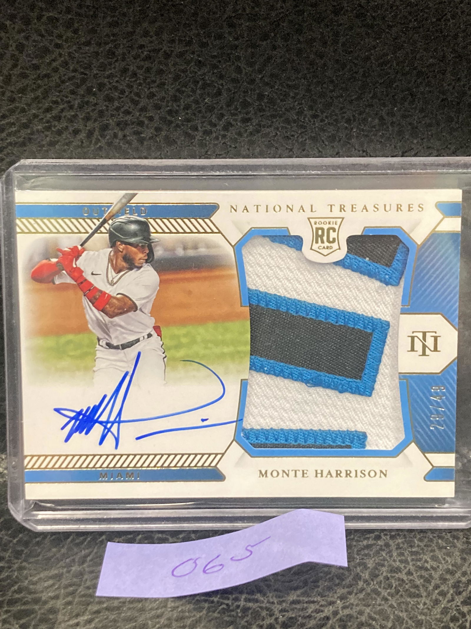 Monte Harrison 2021 National Treasures Rpa /99 Marlins (1 of 2)