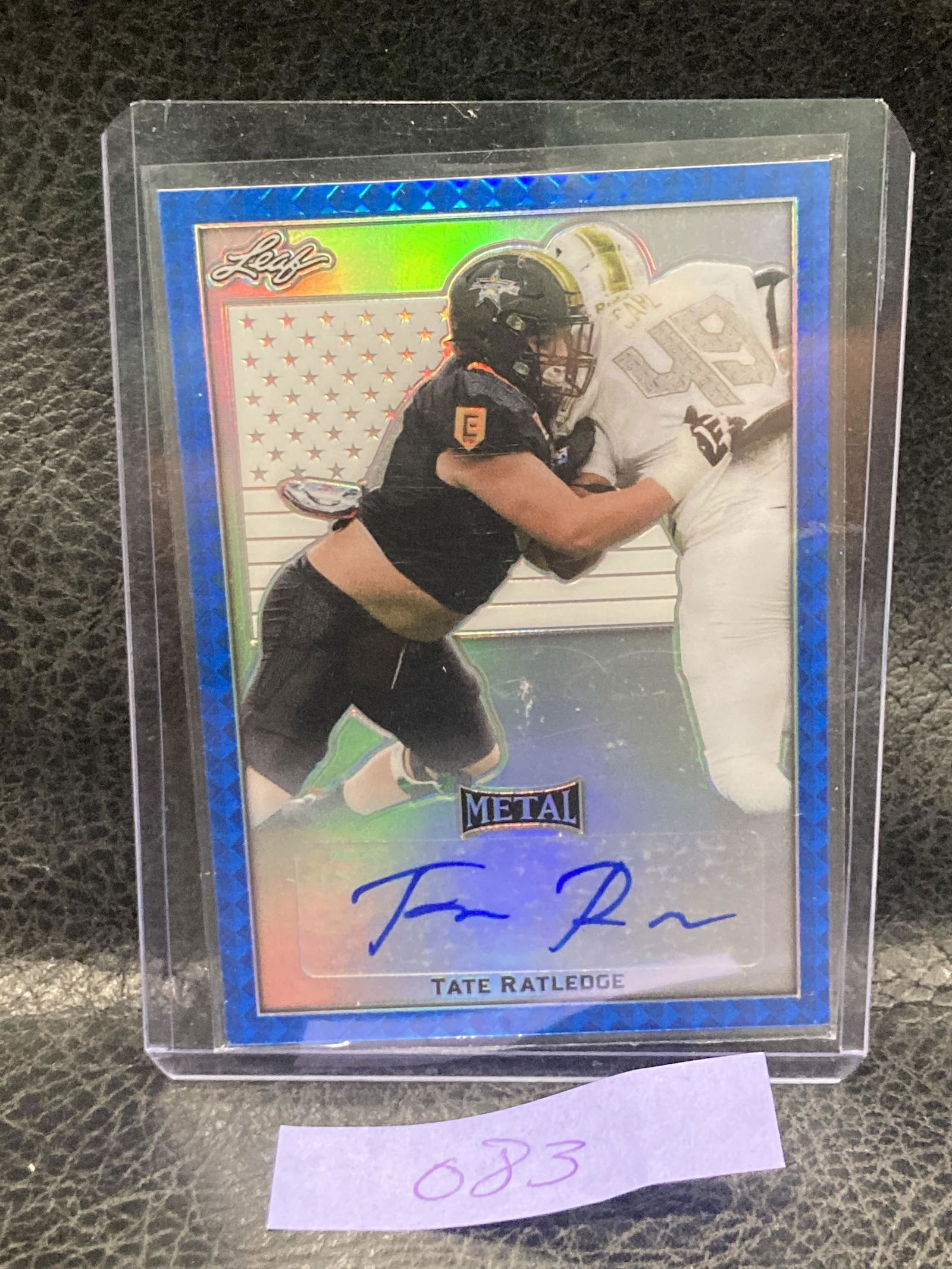 Tate Ratledge 2020 Leaf All American #/15 Blue Flag Auto Autograph Georgia (1 of 2)