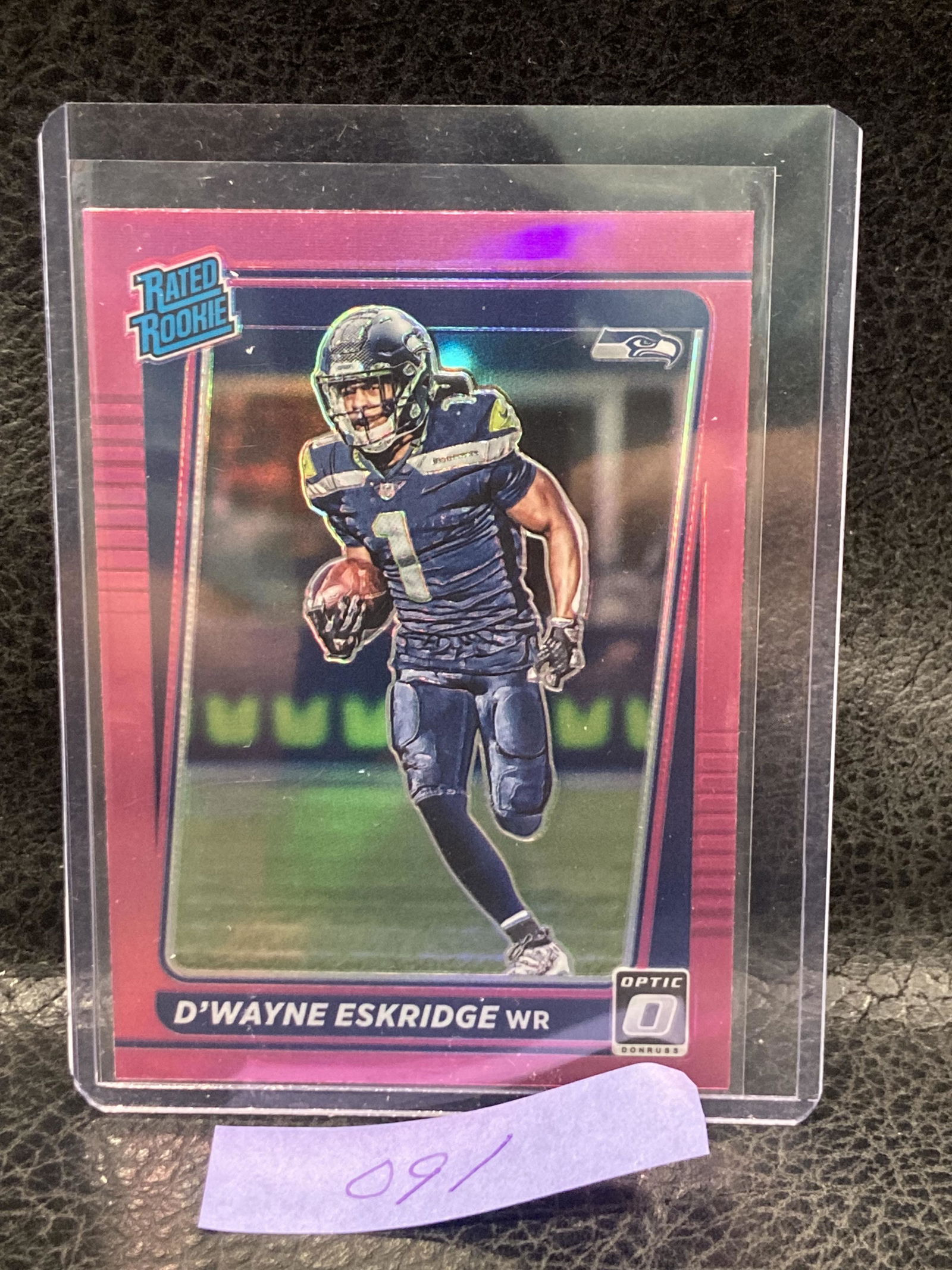 Dwayne Eskridge 2021 Donruss Rated Rookie Pink Optic Prizm #P-276 (1 of 2)