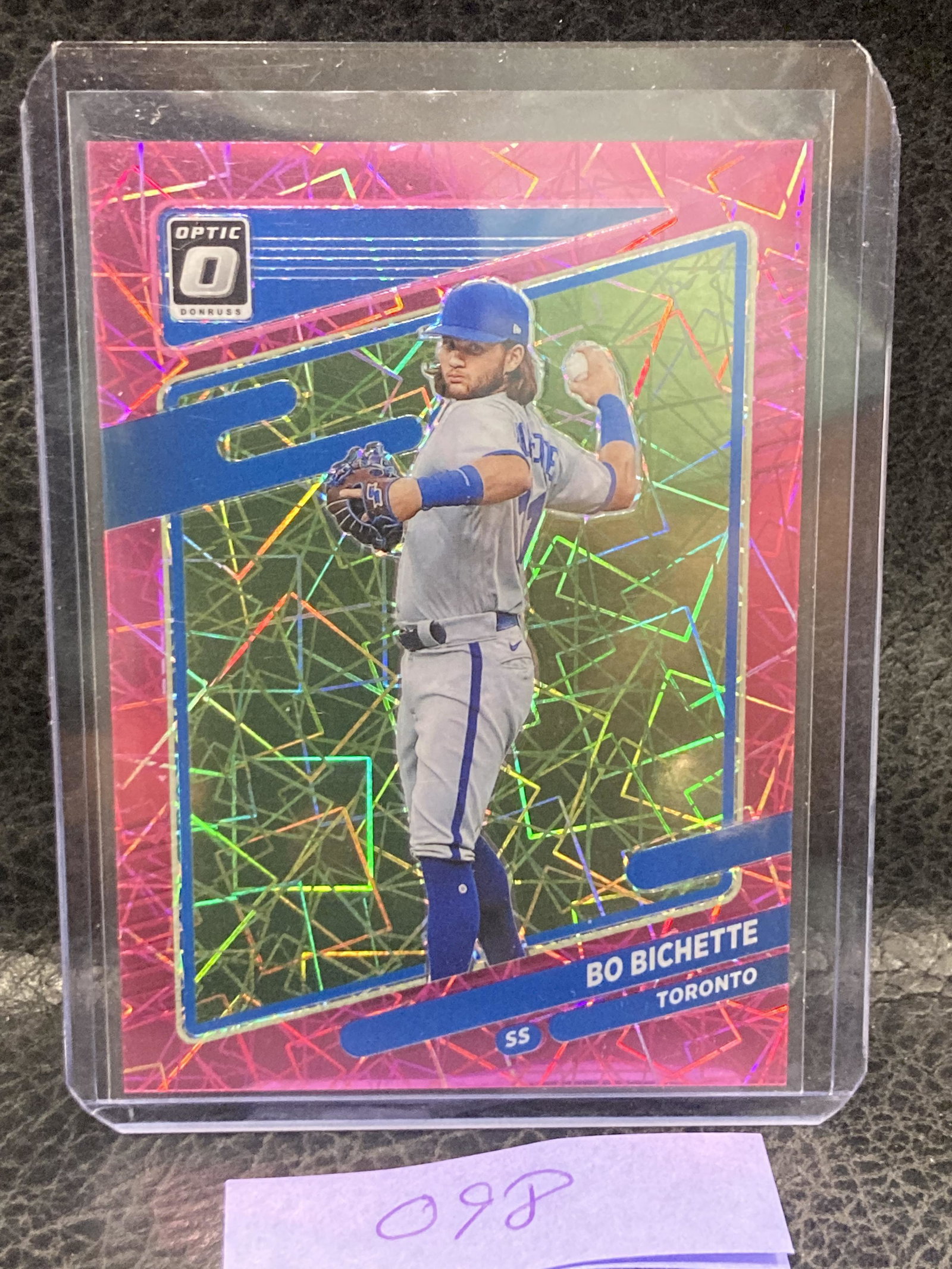 Bo Bichette 2021 Donruss Optic Baseball #170 Prizm Pink Velocity /249 Blue Jays: Bo Bichette 2021 Donruss Optic Baseball #170 Prizm Pink Velocity /249 Blue Jays
