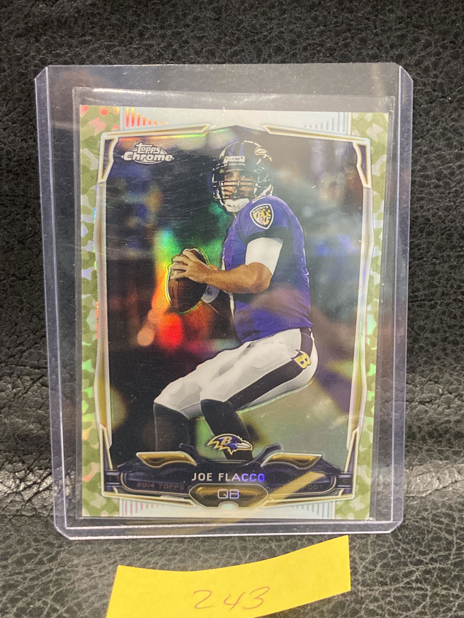Joe Flacco 2014 Topps Chrome Camo Green Refractor #/499 Ravens #d Jets (1 of 2)