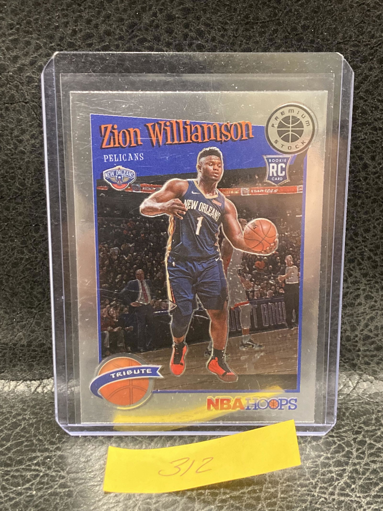 Zion Williamson Rc 2019-20 Nba Hoops Premium Stock #296 New Orleans Pelicans (1 of 2)