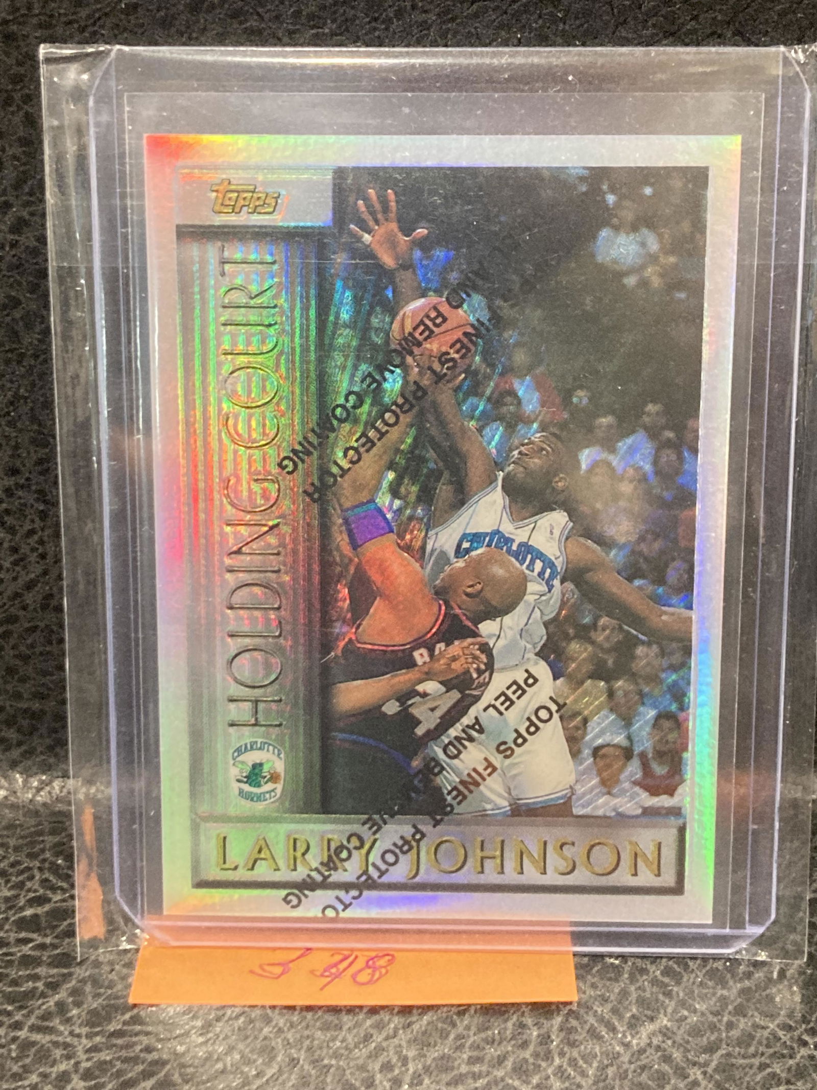 Larry Johnson 1996-97 Topps Holding Court Refractor (1 of 2)