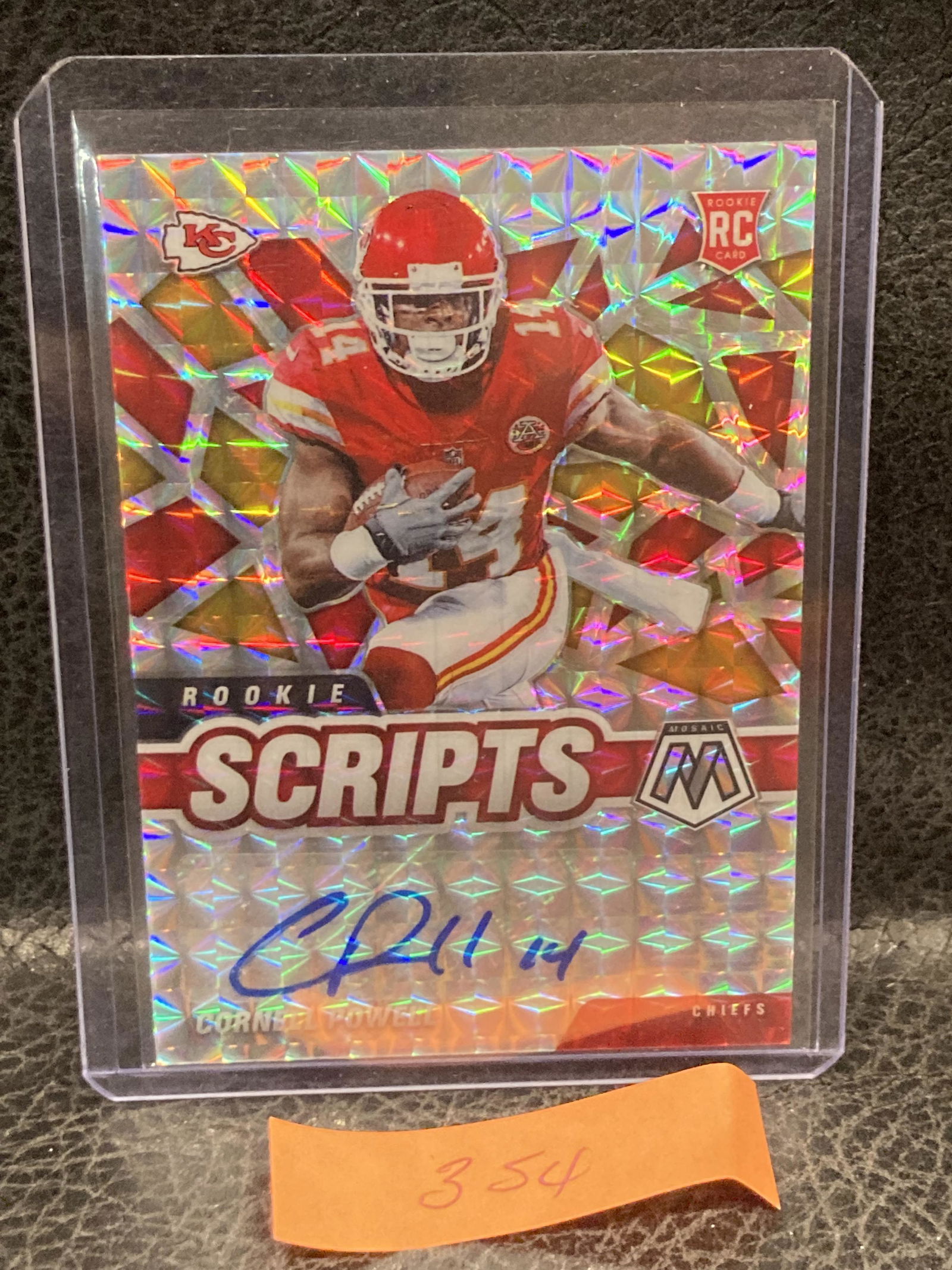 Cornell Powell 2021 Nfl Panini Mosaic Rookie Scripts Prizm Auto Kc Chiefs Rc (1 of 2)