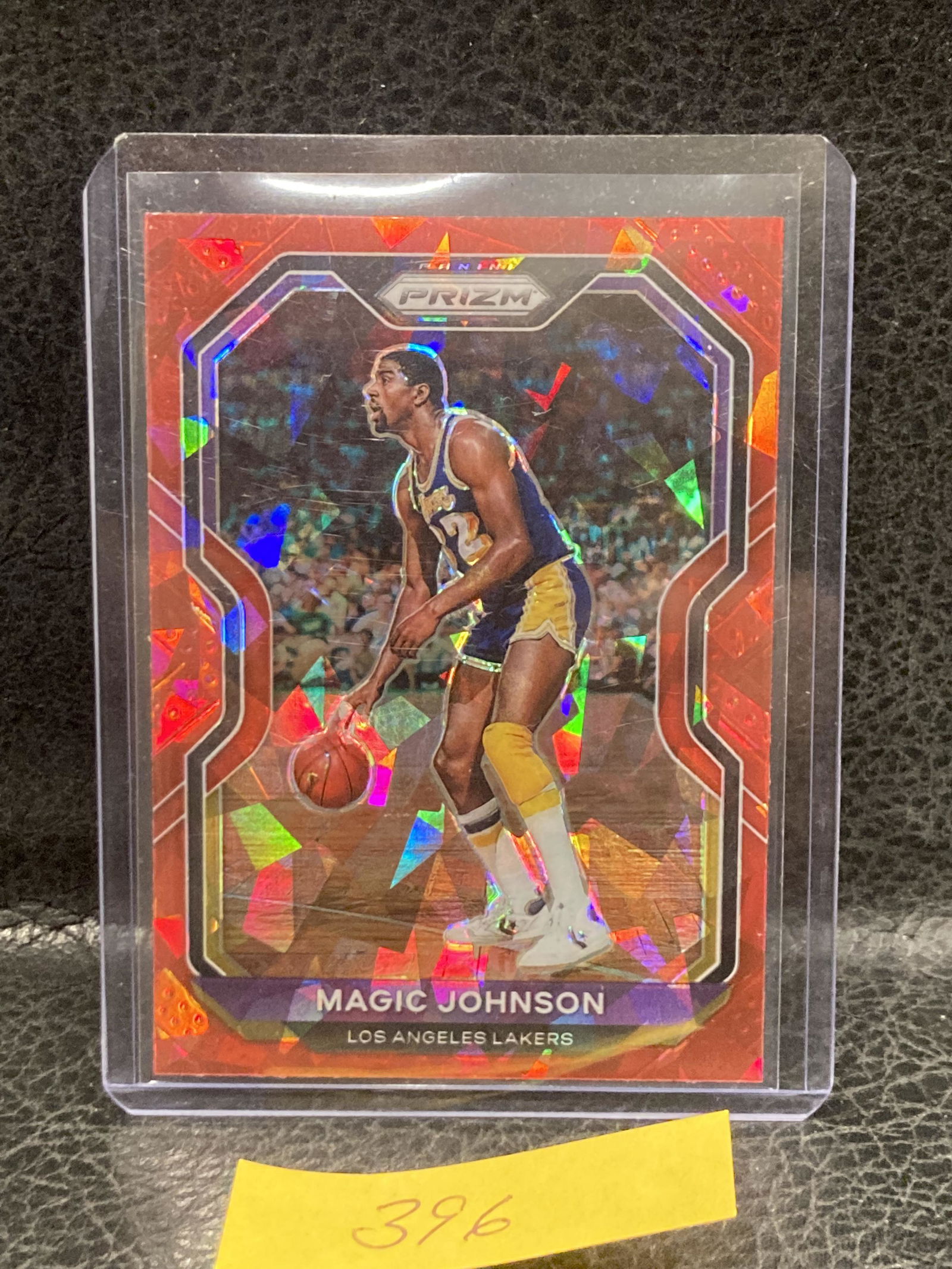 Magic Johnson 2020-21 Panini Prizm #219 Red Cracked Ice La Lakers (1 of 2)