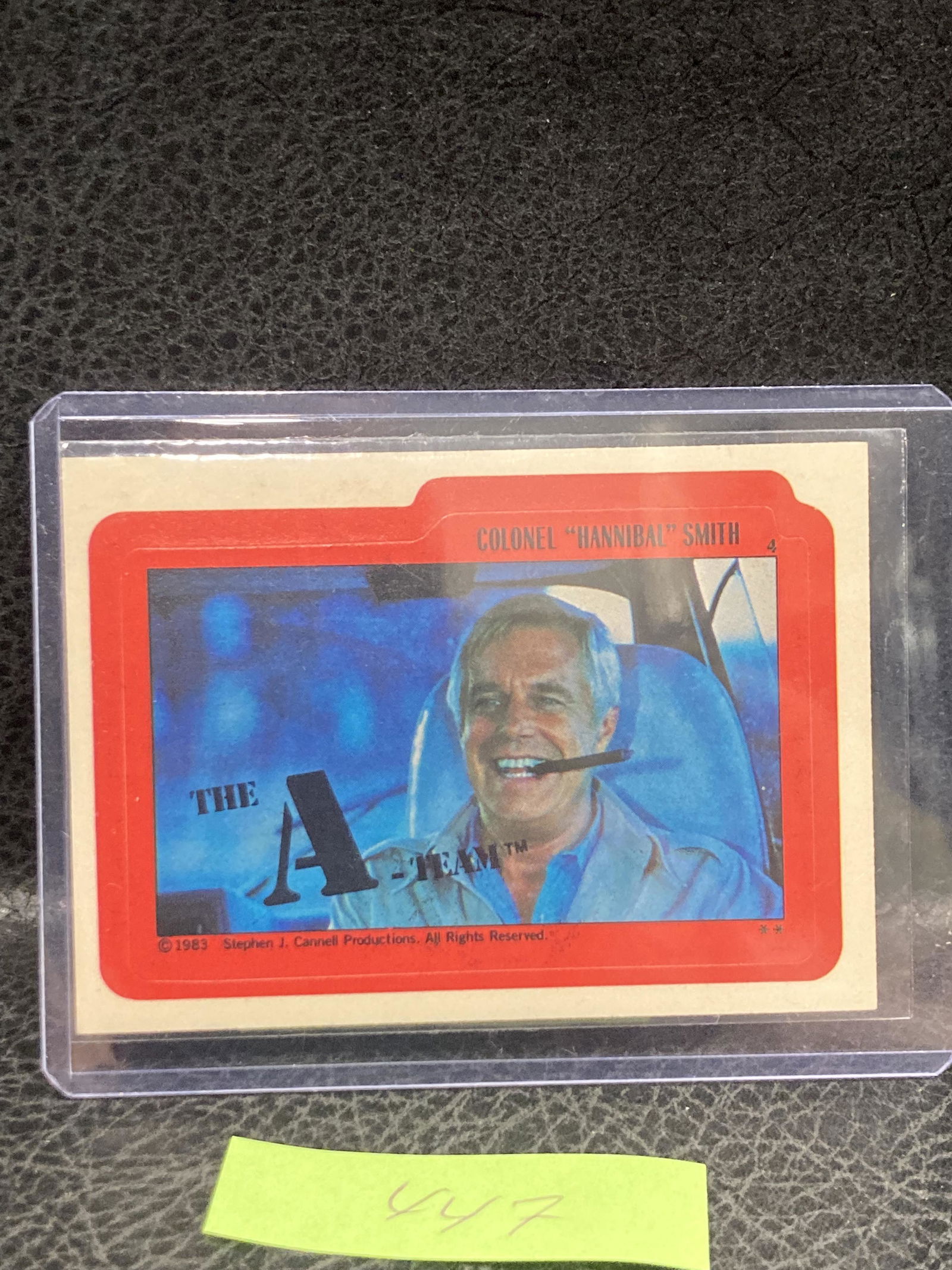 1983 Topps The A Team Stickers Colonel Hannibal Smith George Peppard #4: 1983 Topps The A Team Stickers Colonel Hannibal Smith George Peppard #4