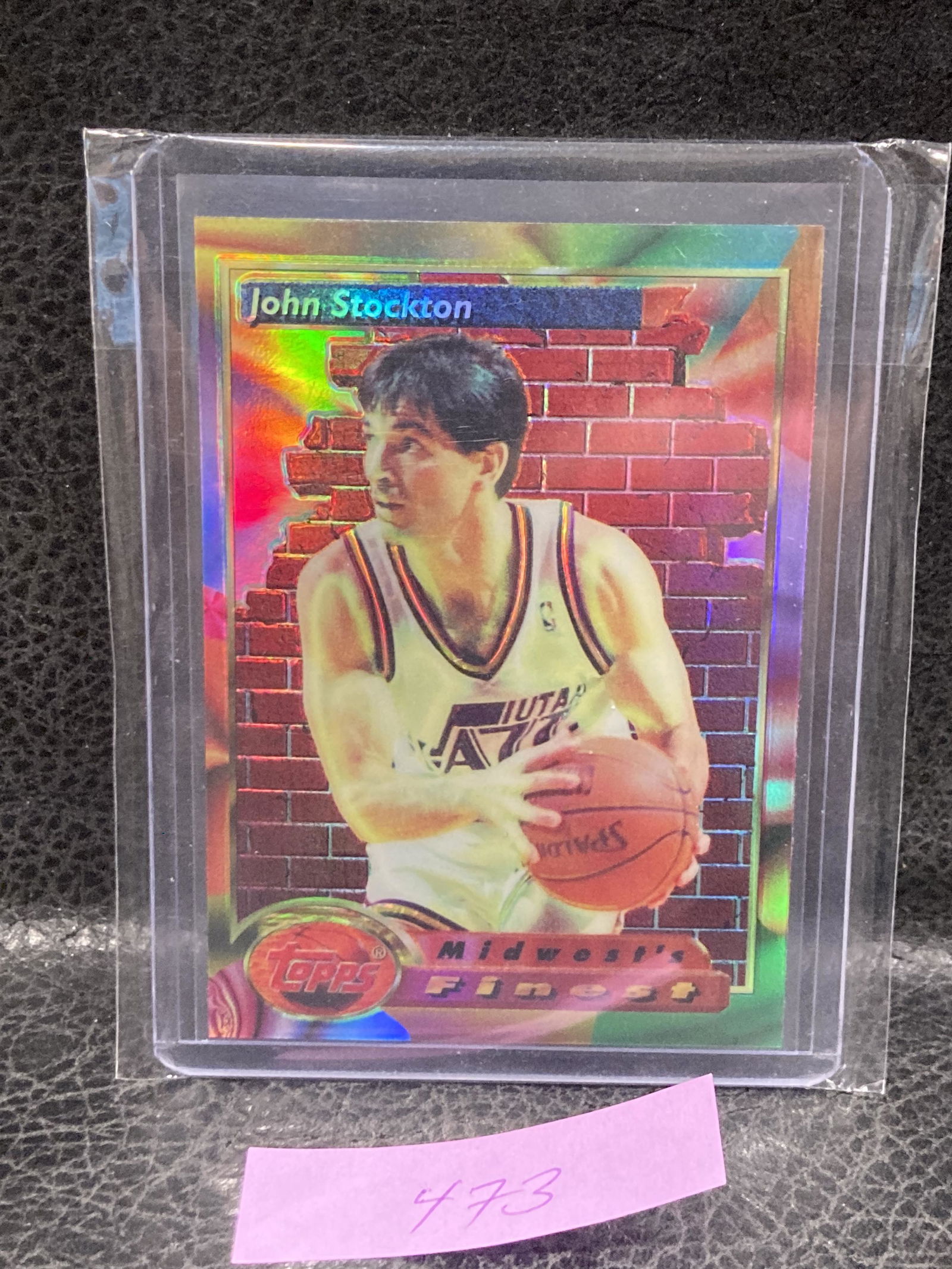 John Stockton  1993 Finest Refractor #117 Utah Jazz Hof (1 of 2)