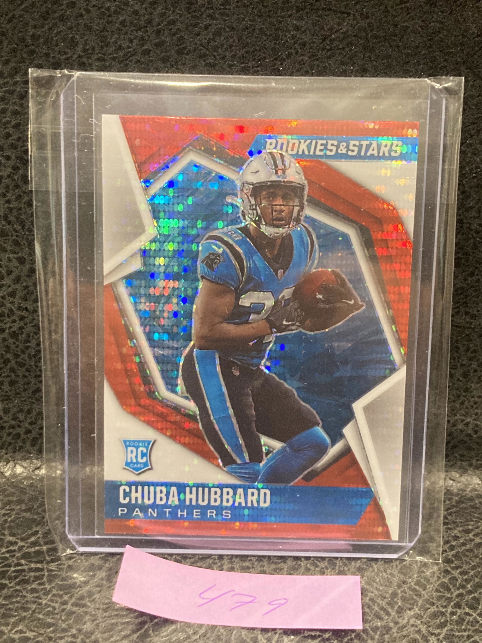 Chuba Hubbard 2021 Panini Rookies & Stars #125 Panthers Rc Silver Pulsar Prizm Red (1 of 2)