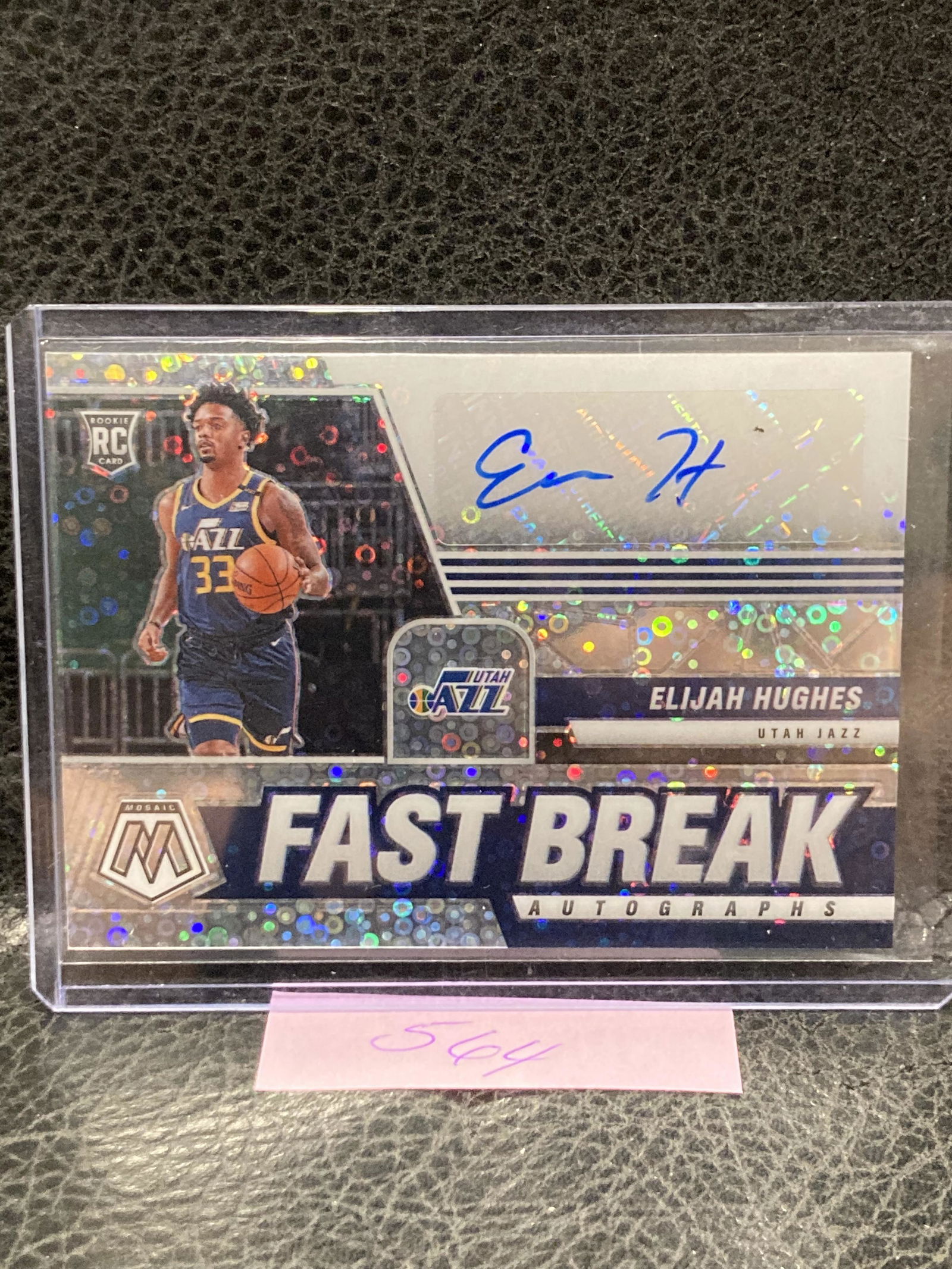 Elijah Hughes 2020-21 Mosaic Fast Break Auto Disco Silver Jazz (1 of 2)