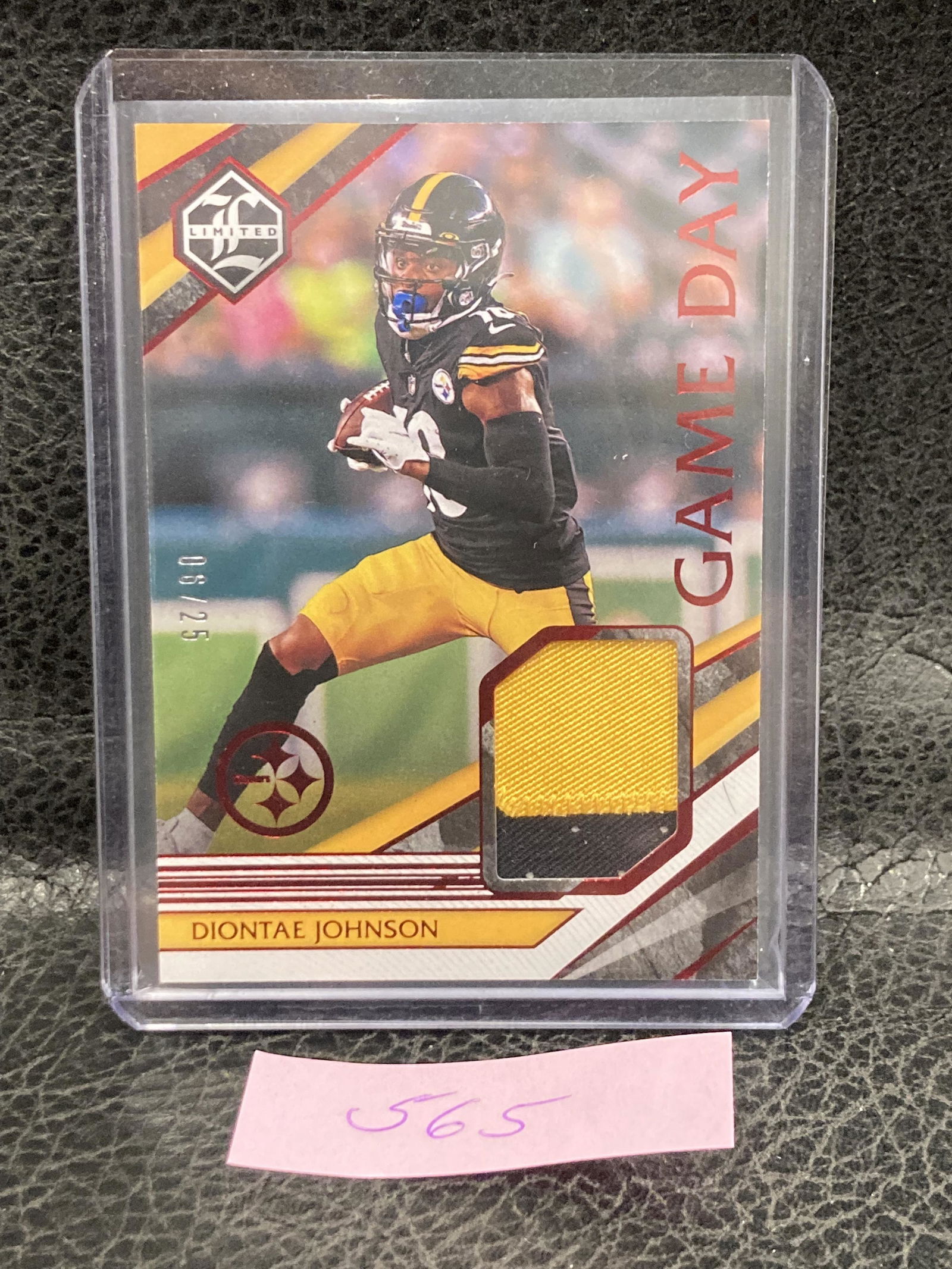 Diontae Johnson 2021 Panini Limited Game Day Relic /25 Steelers (1 of 2)