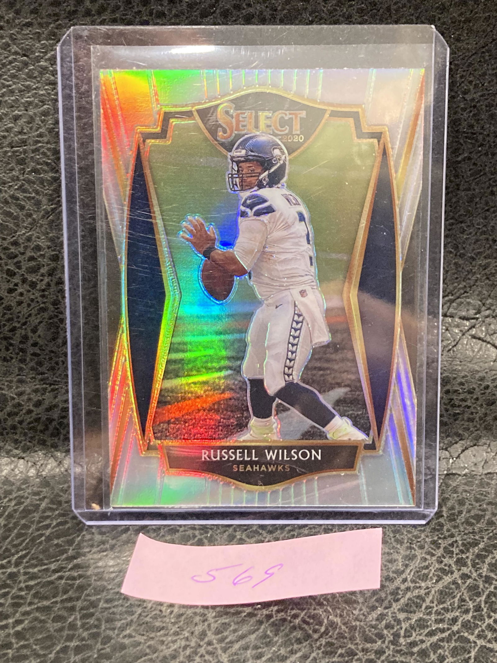 Russell Wilson 2020 Select #103 Premier Level Silver Seattle Seahawks (1 of 2)