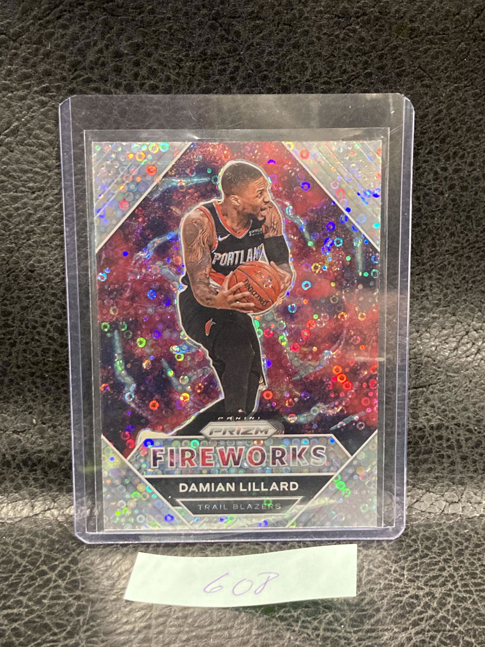 Damian Lillard 2020-21 Prizm Fast Break Disco Fireworks #18 Trail Blazers (1 of 2)