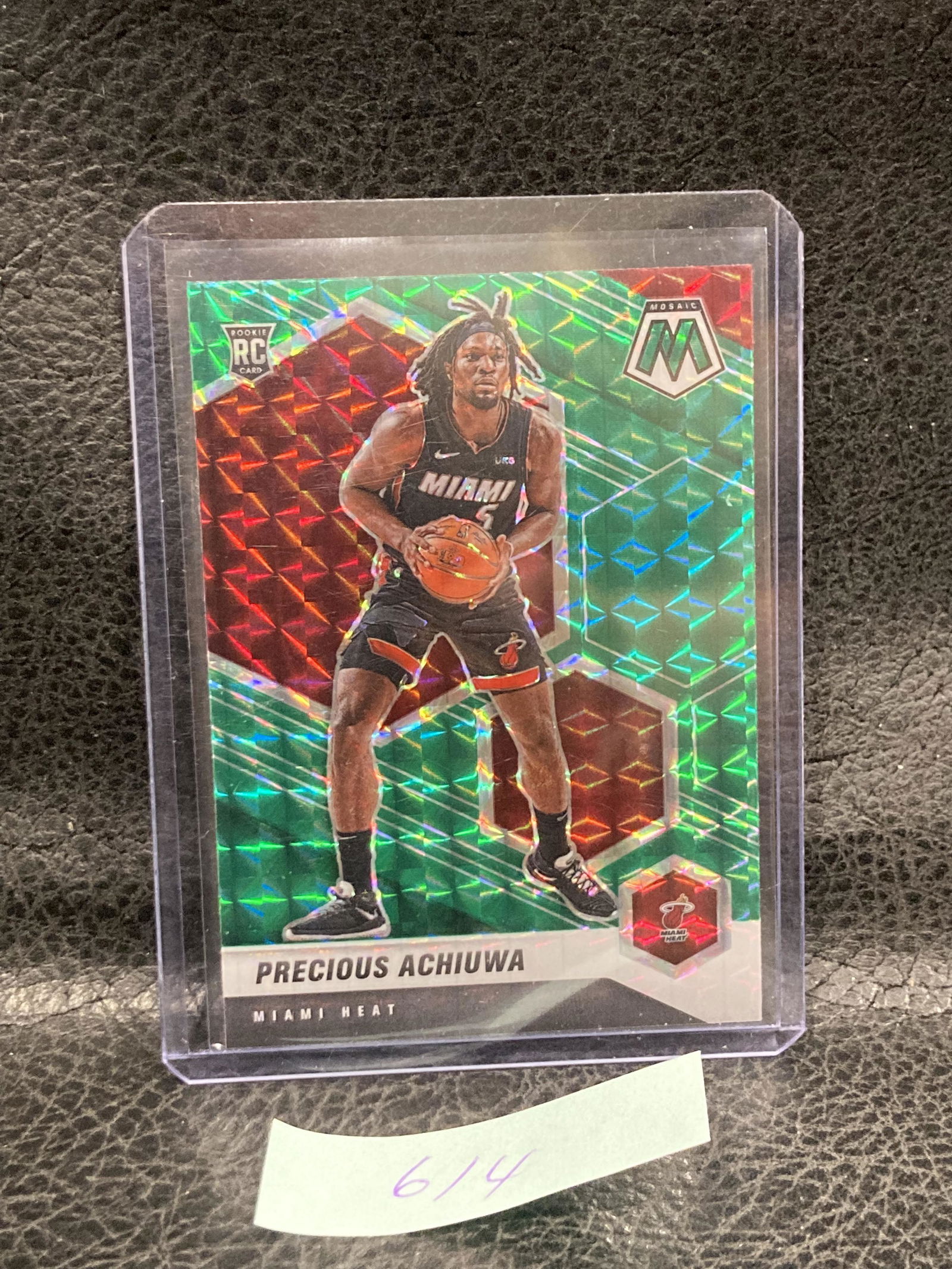 Precious Achiuwa 2020-21 Panini Mosaic Green Prizm Rookie Miami Heat (1 of 2)