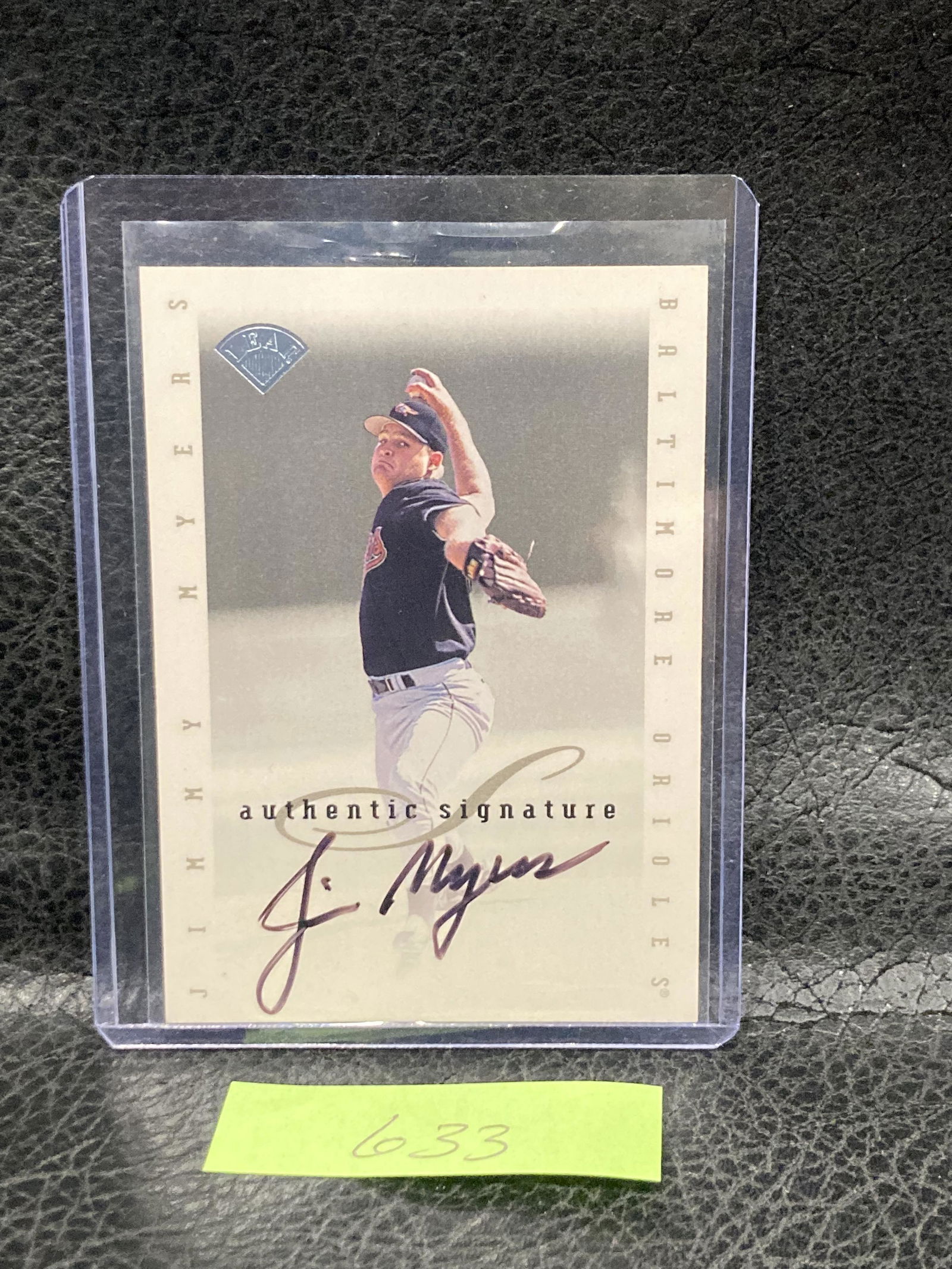 Jimmy Myers 1996 Leaf Authentic Signature Series On Card Autograph Auto (1 of 2)