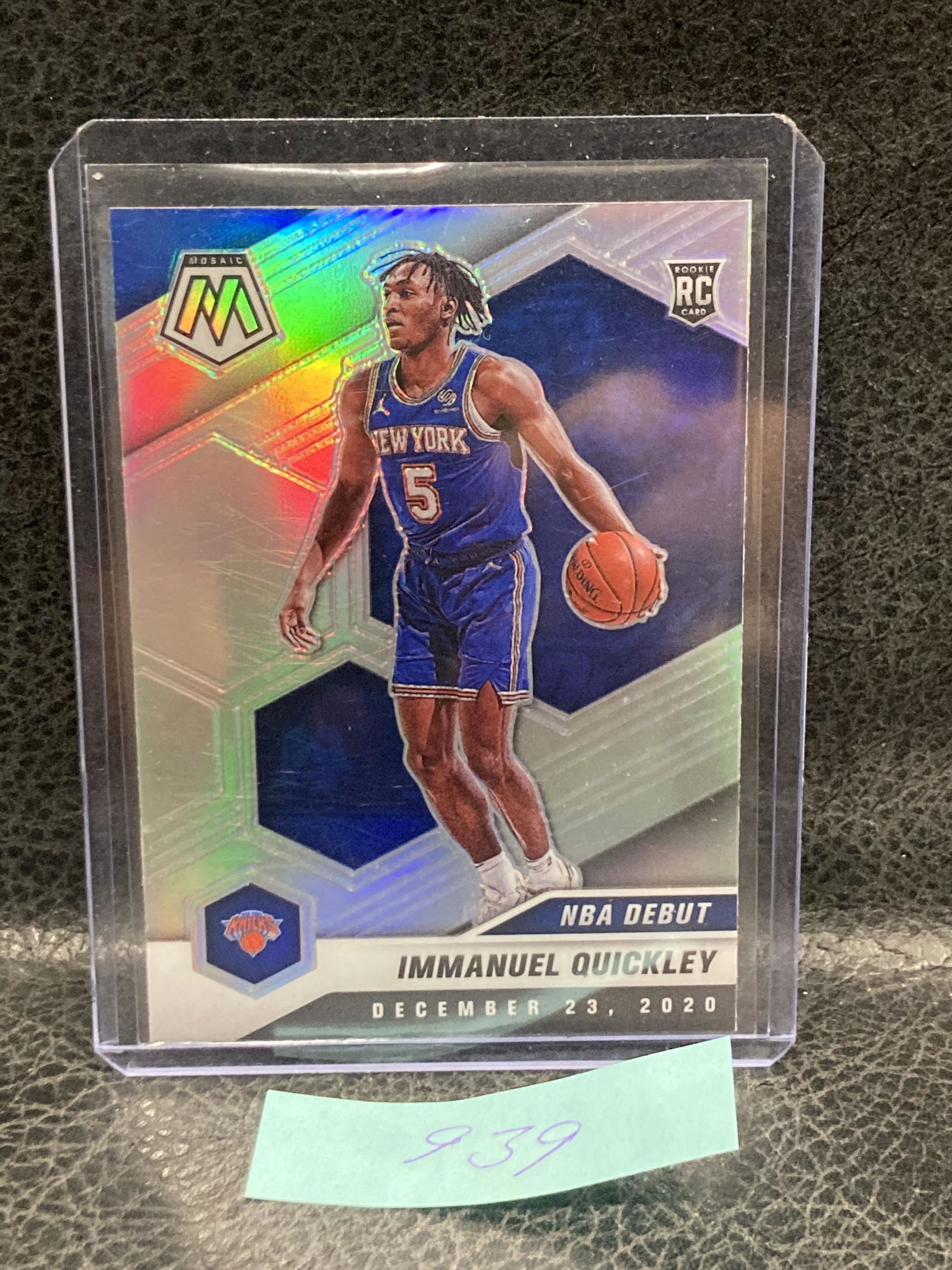 Immanuel Quickley 2020-21 Mosaic NBA Debut RC Silver Prizm Knicks (1 of 2)