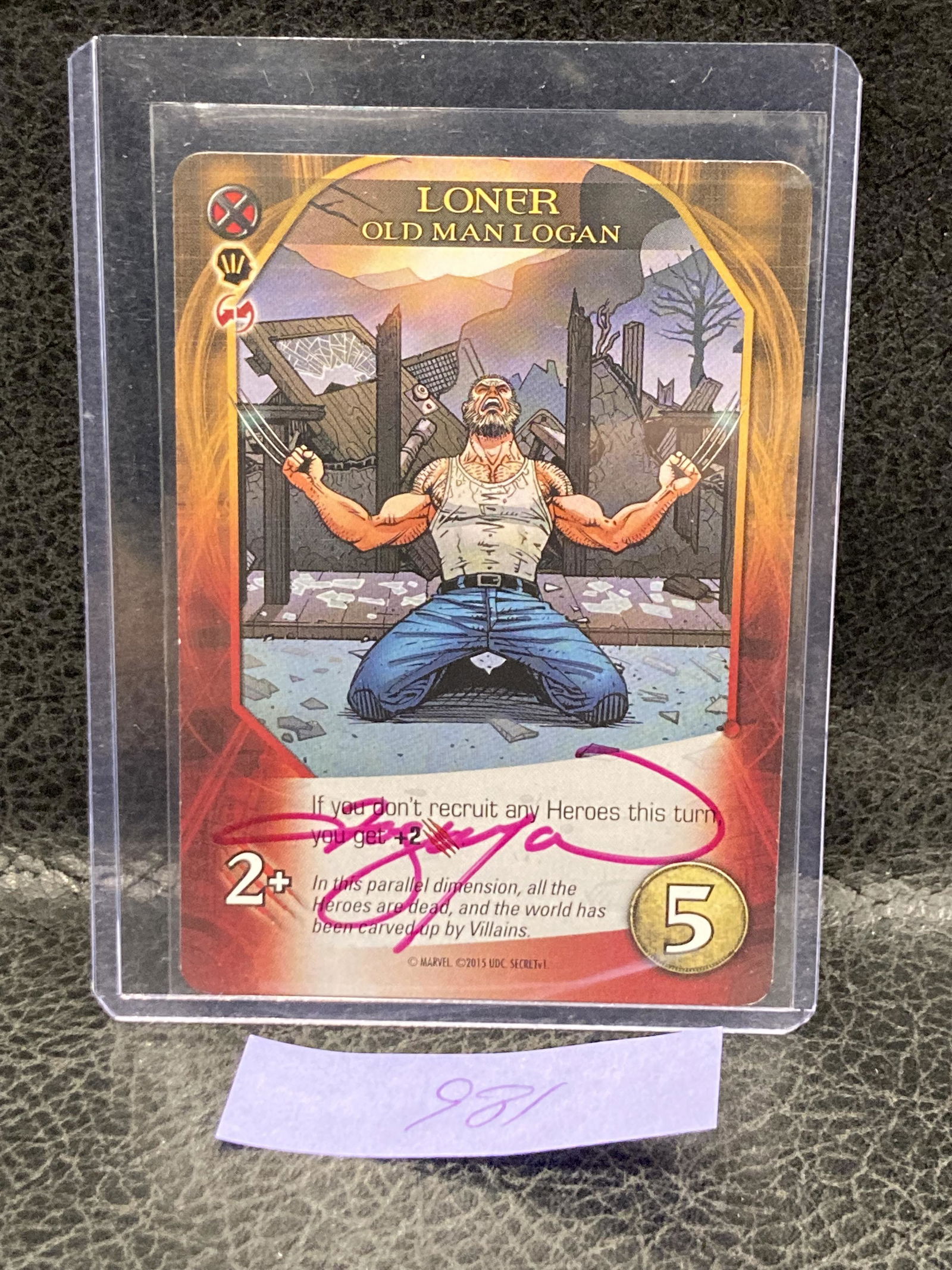 OLD MAN LOGAN WOLVERINE Signed 2015 Upper Deck Marvel Legendary LONER (1 of 2)