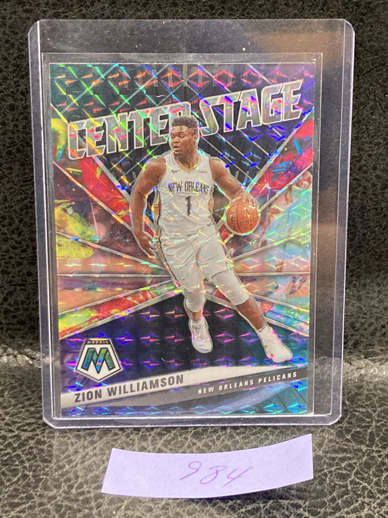 Zion Williamson 2020-21 Panini Mosaic Center Stage Prizm New Orleans Pelicans #7 (1 of 2)