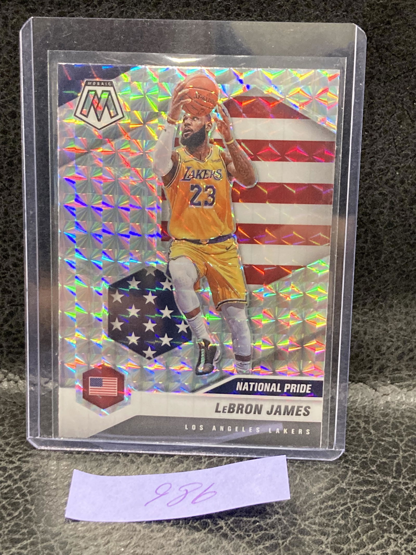 Lebron James 2020-21 Panini Mosaic National Pride Silver Mosaic Prizm #247 (1 of 2)