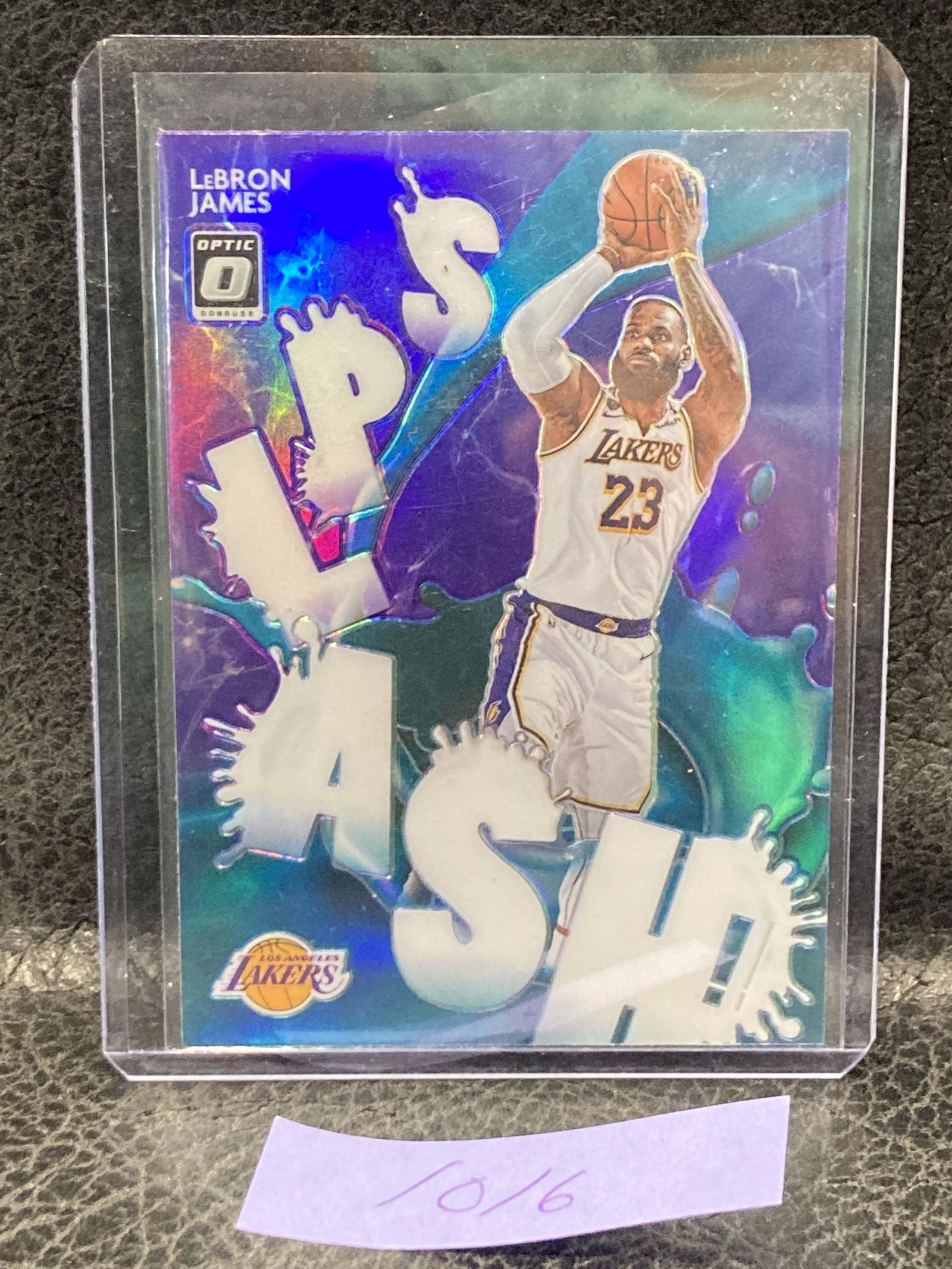 Lebron James 2020-21 Donruss Optic Splash Purple Prizm #13 Lakers (1 of 2)