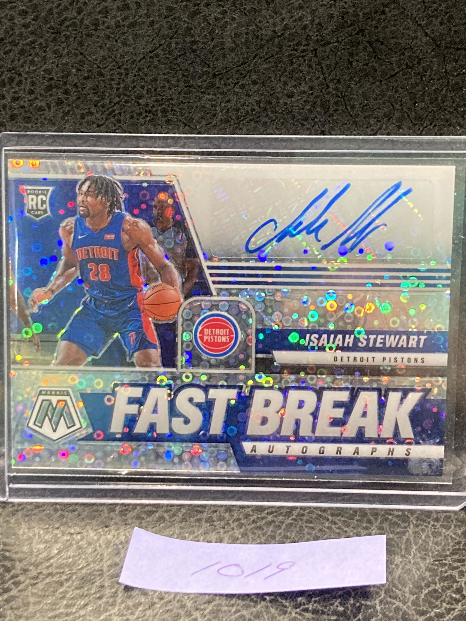 Isaiah Stewart 2020-21 Panini Mosaic Fast Break Autographs Rookie Auto (1 of 2)