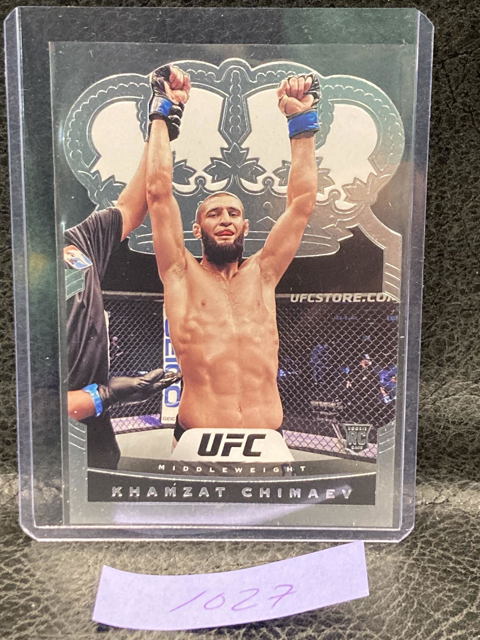 Khamzat Chimaev 2021 Panini Chronicles UFC Crown Royale Rookie Card #18 RC (1 of 2)