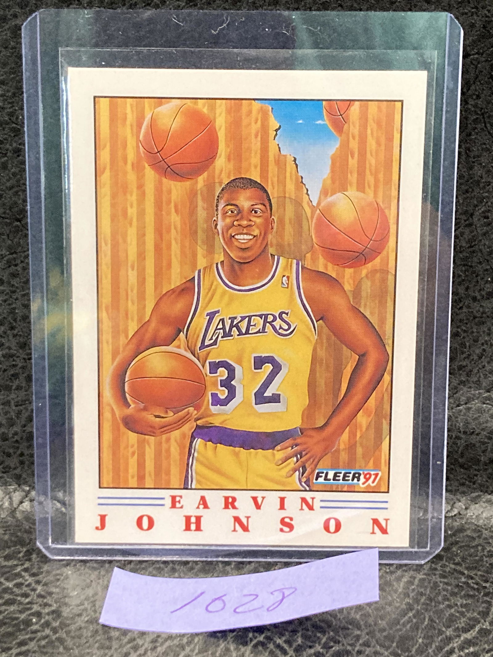 Earvin Magic Johnson 1991-92 Fleer Pro-Vision #6 Lakers Basketball HOF Insert (1 of 2)
