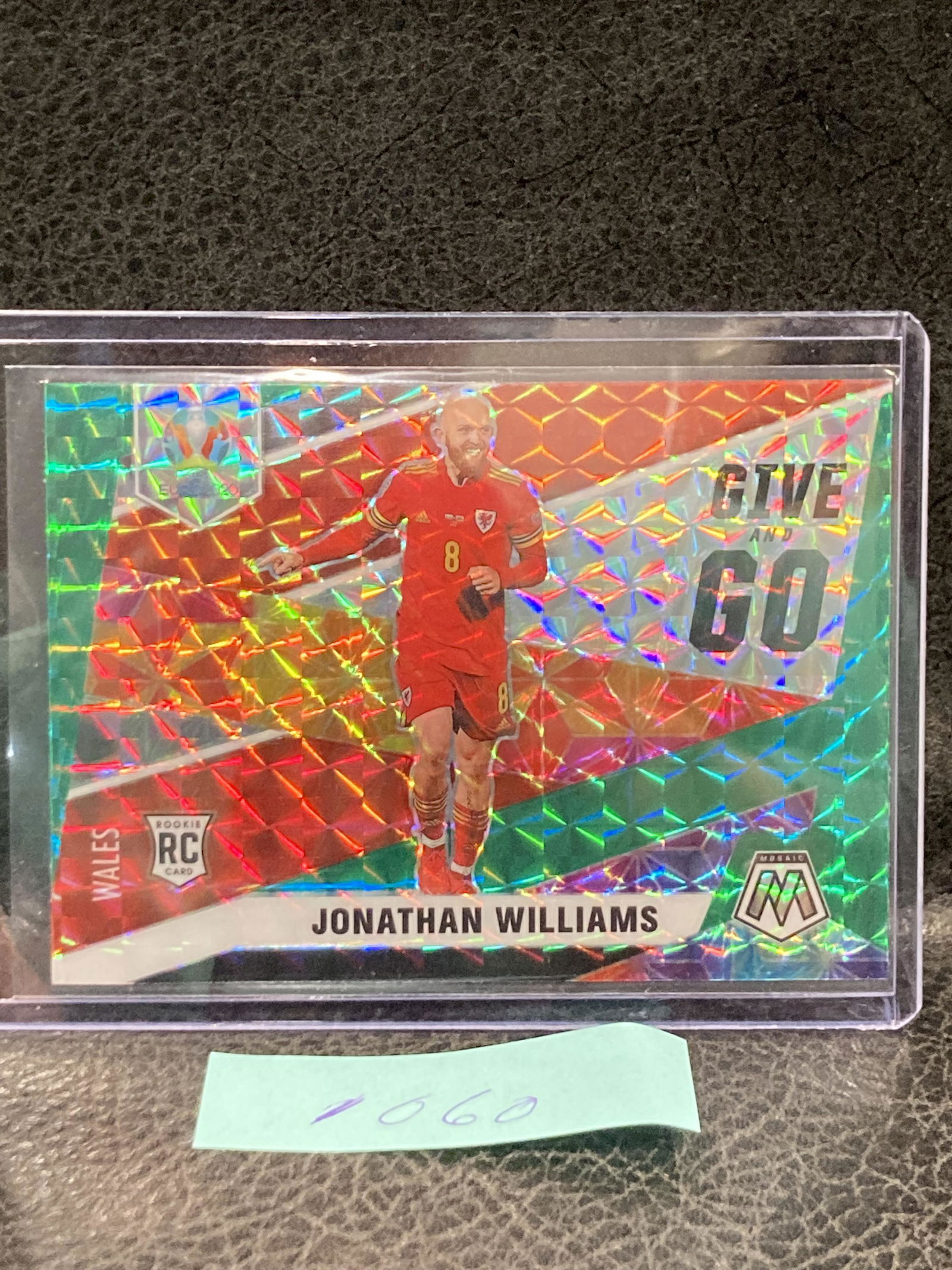 JONATHAN WILLIAMS 2021 Mosaic UEFA Euro Give and Go Green Prizm Rookie (1 of 2)