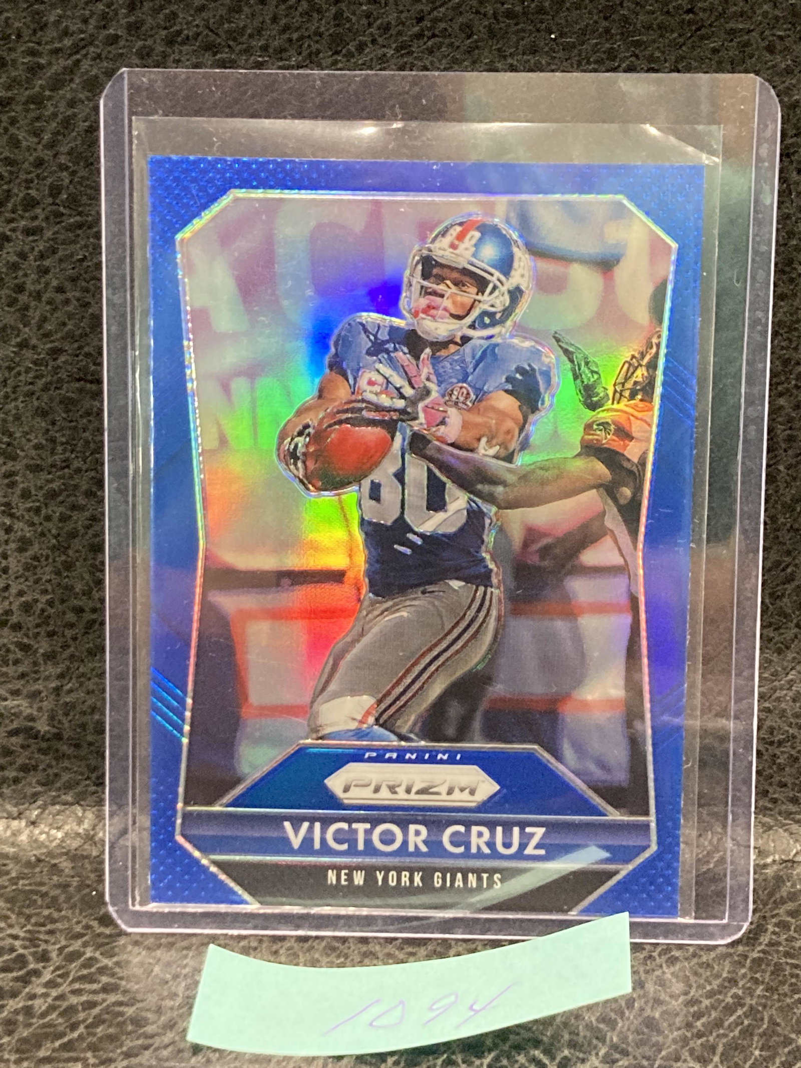Victor Cruz Parallel 2015 Panini Prizm Prizms Blue #41 Football Card: Victor Cruz Parallel 2015 Panini Prizm Prizms Blue #41 Football Card