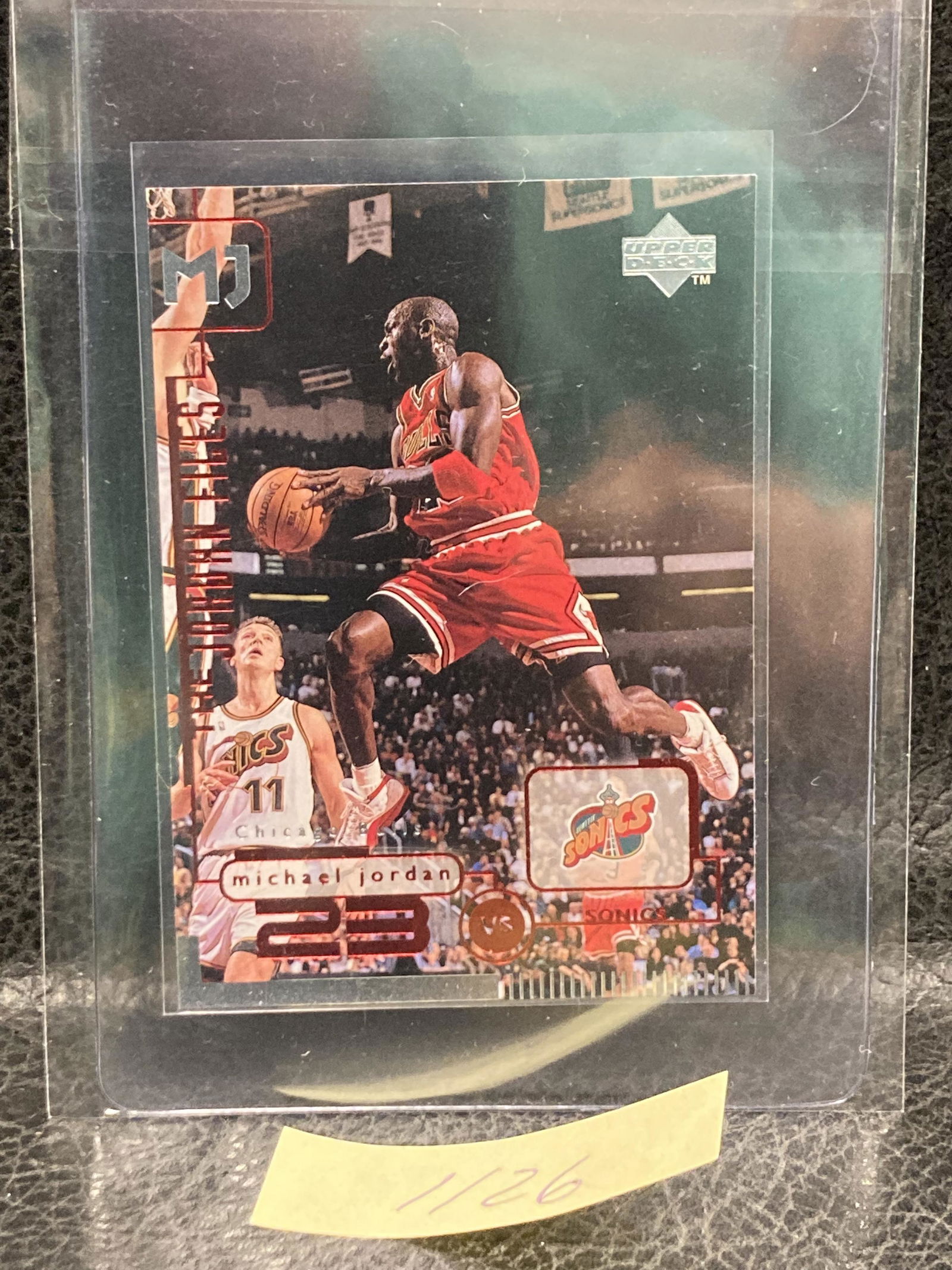 Michael Jordan 1998 Upper Deck Card #159 MJ The Jordan Files Versus Sonics HOF (1 of 2)