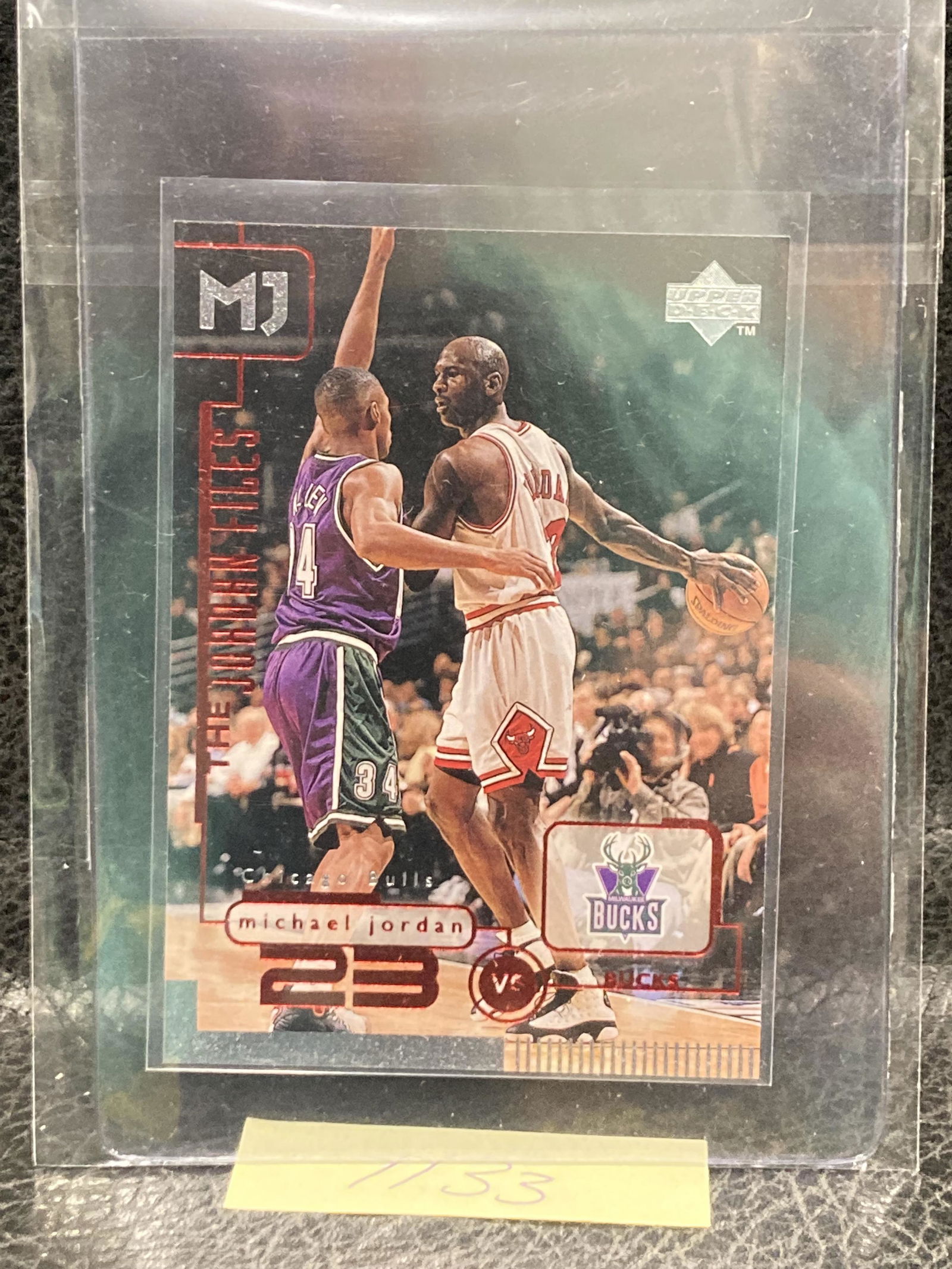 Michael Jordan 1998 Upper Deck Card #149 Mj The Jordan Files Versus Bucks Hof (1 of 2)