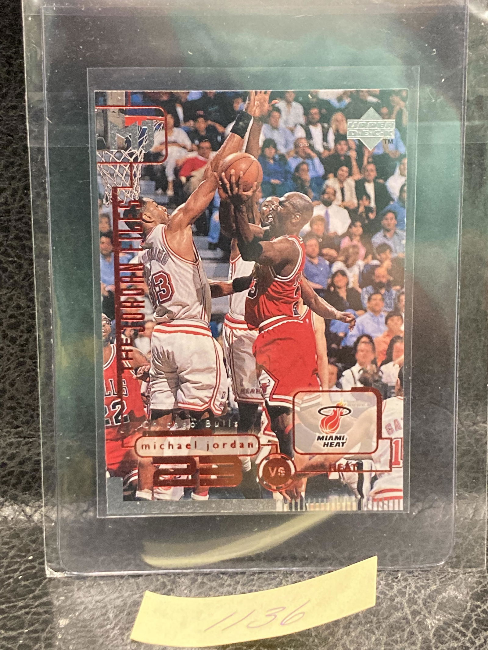 Michael Jordan 1998 Upperdeck #148 Mj The Jordan Files Versus Miami Heat Hof (1 of 2)