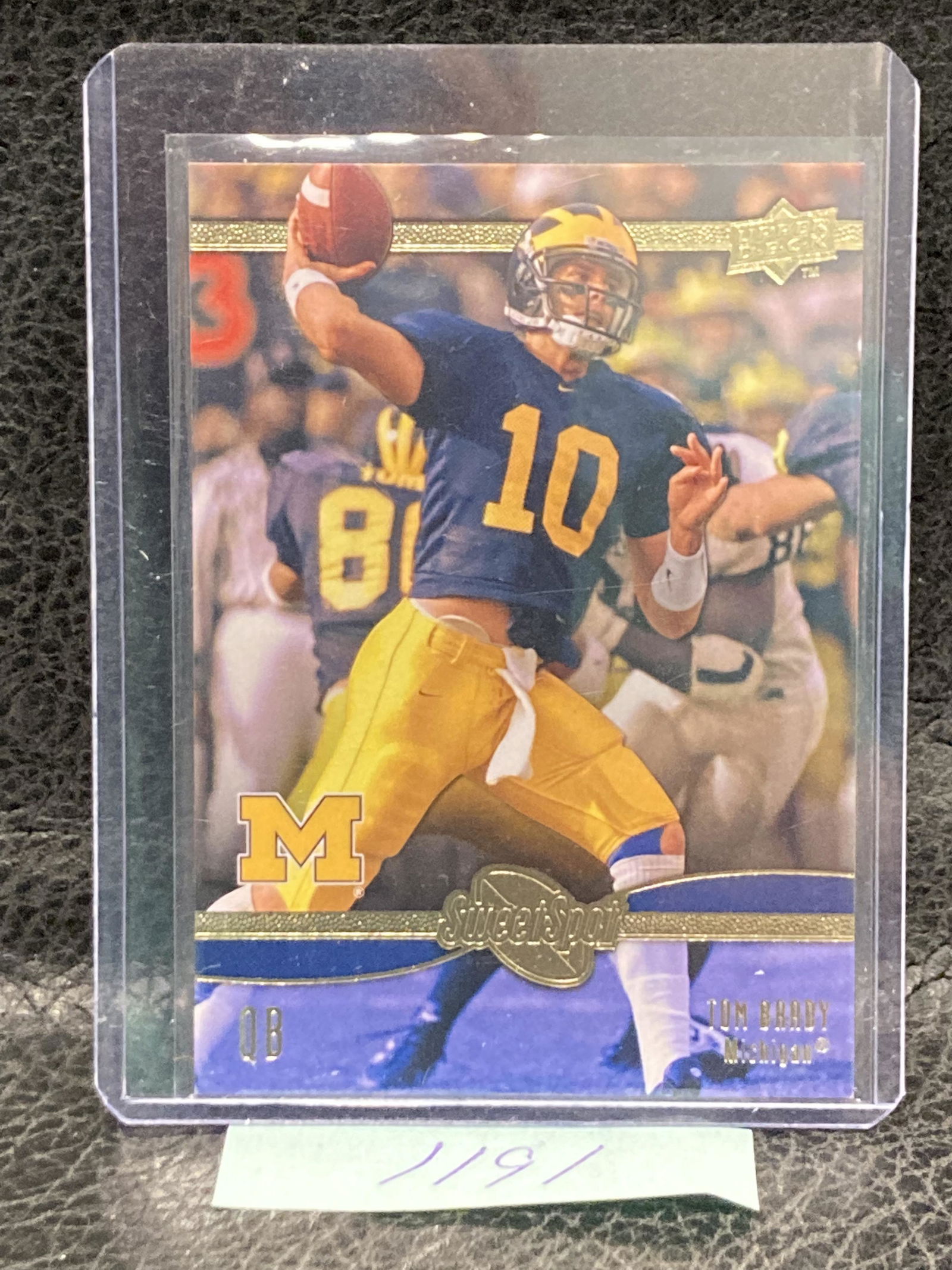 2010 Upper Deck Sweet Spot #2 Tom Brady Patriots Michigan (1 of 2)
