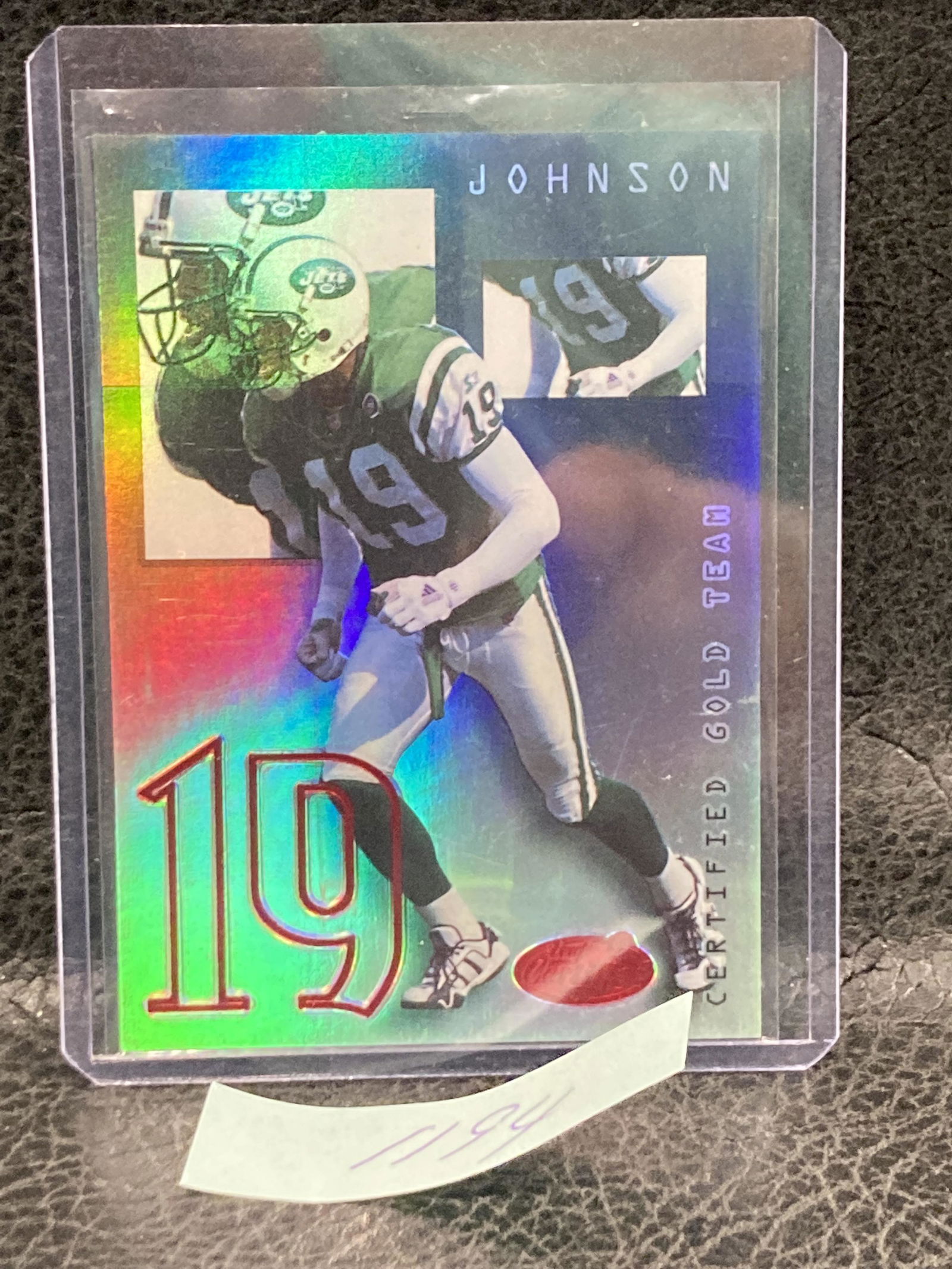 1999 Leaf Certified Gold Team Keyshawn Johnson #CGT28 Jets #21/25 (1 of 2)