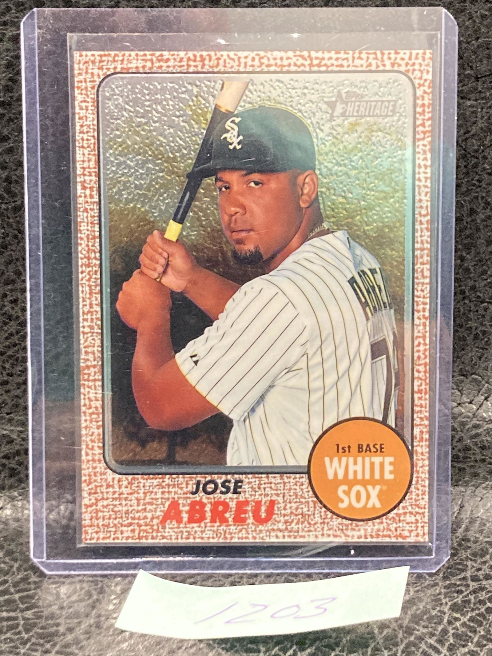 Jose Abreu 2017 Topps Heritage Chrome #THC-429 White Sox /999 (1 of 2)