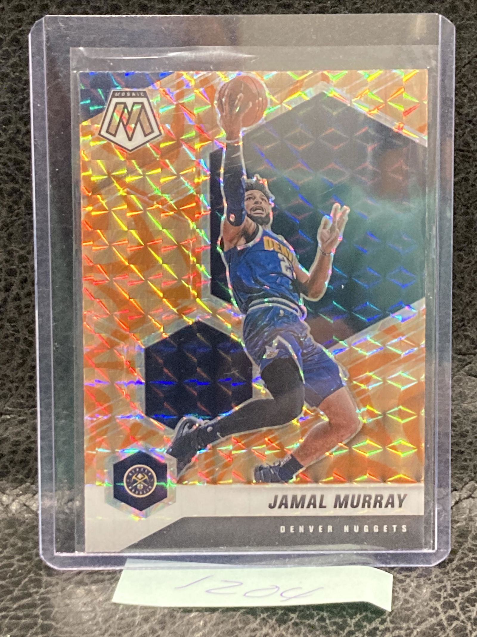 2020-21 Mosaic #86 Orange Reactive Prizm Nuggets (1 of 2)