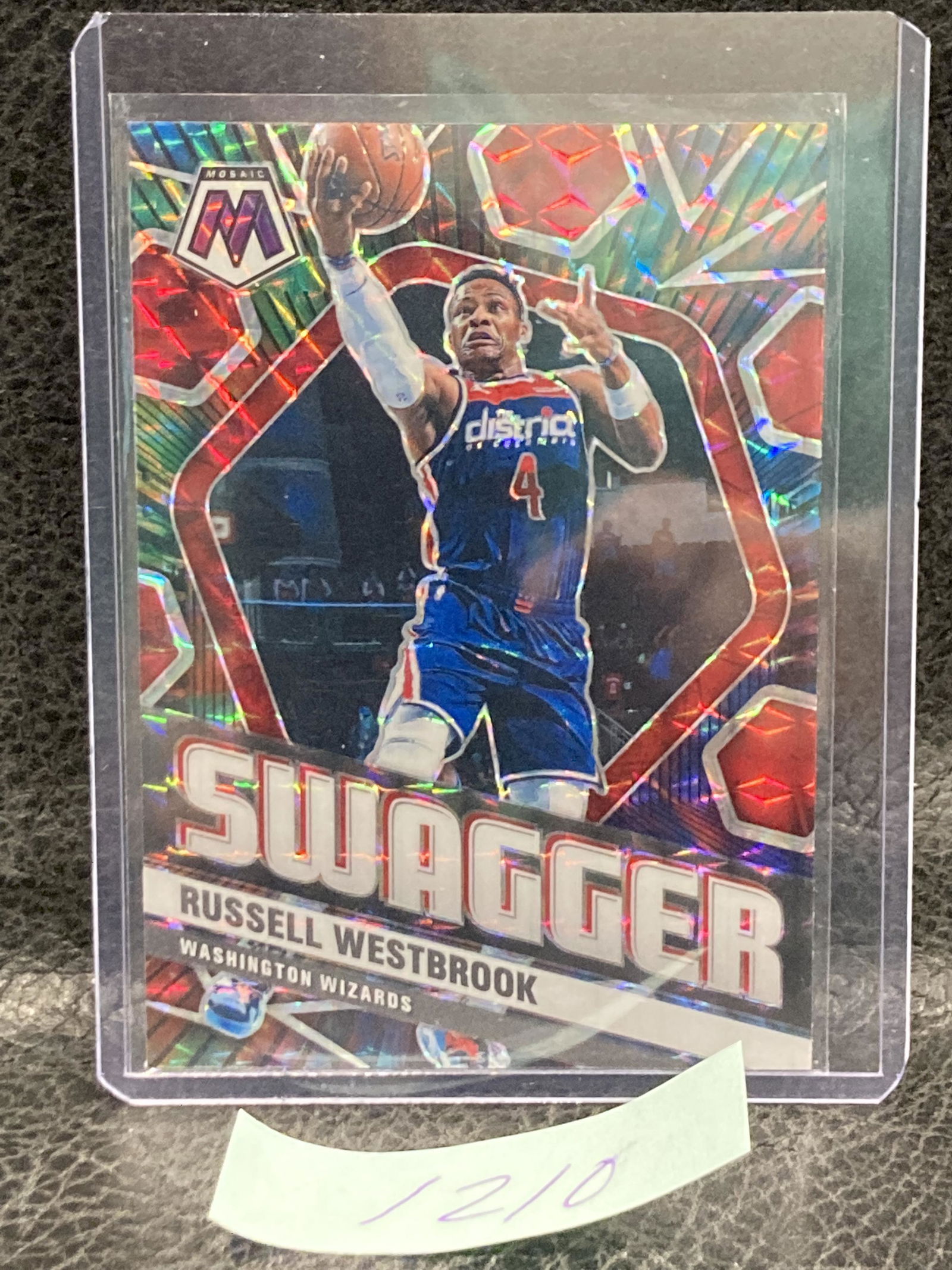 Russell Westbrook 2020-21 Panini Mosaic Swagger #6 - Wizards Insert (1 of 2)