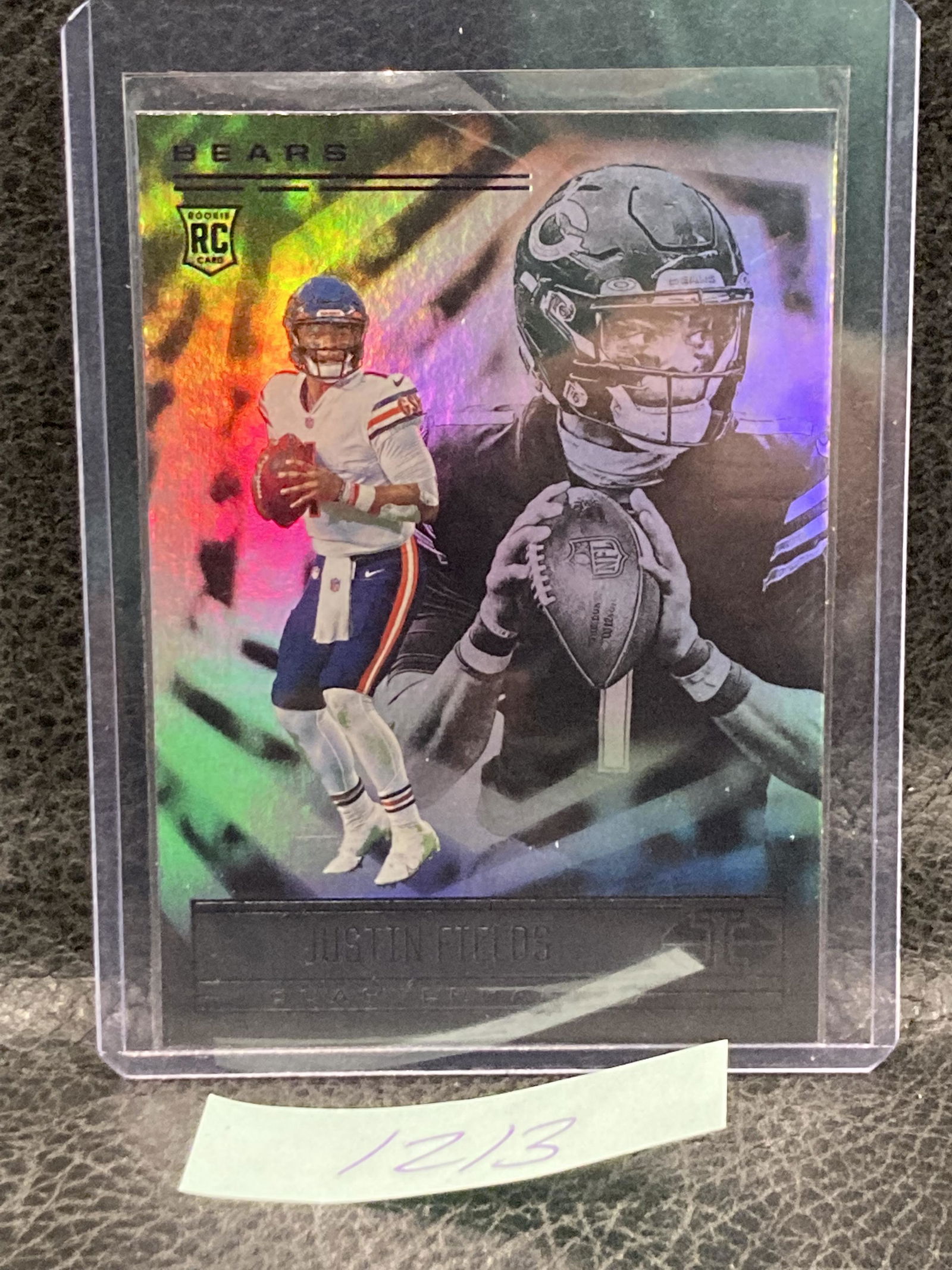 JUSTIN FIELDS 2021 Panini Illusions Rookie RC Holo Base Card #62 CHICAGO BEARS (1 of 2)