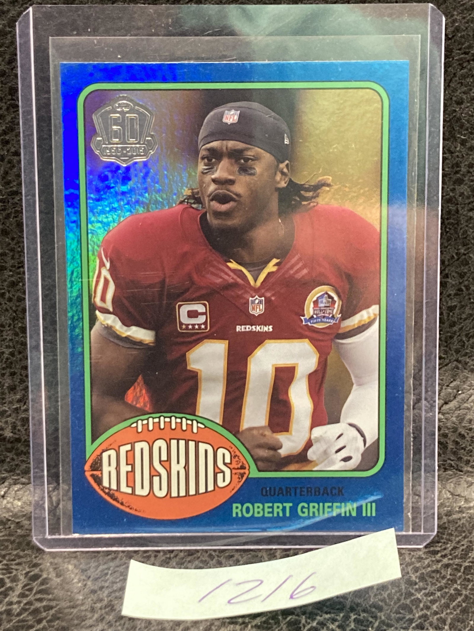 Robert Griffin III 2015 Topps 60th Anniversary Wal-Mart Blue Foil #T60-RGR: Robert Griffin III 2015 Topps 60th Anniversary Wal-Mart Blue Foil #T60-RGR