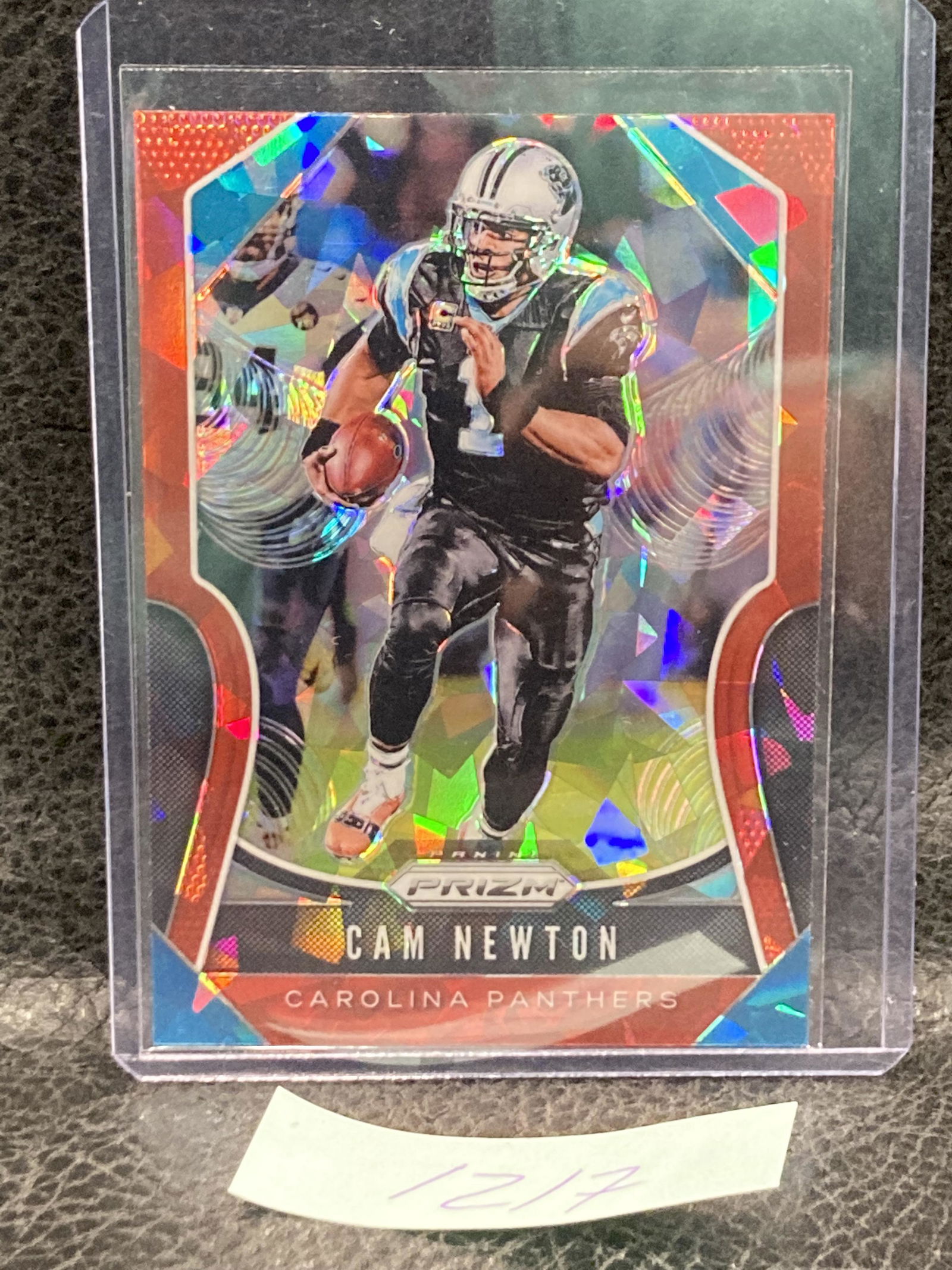Cam Newton 2019 Panini Prizm Red Cracked Ice Carolina Panthers #178 Patriots Sp (1 of 2)