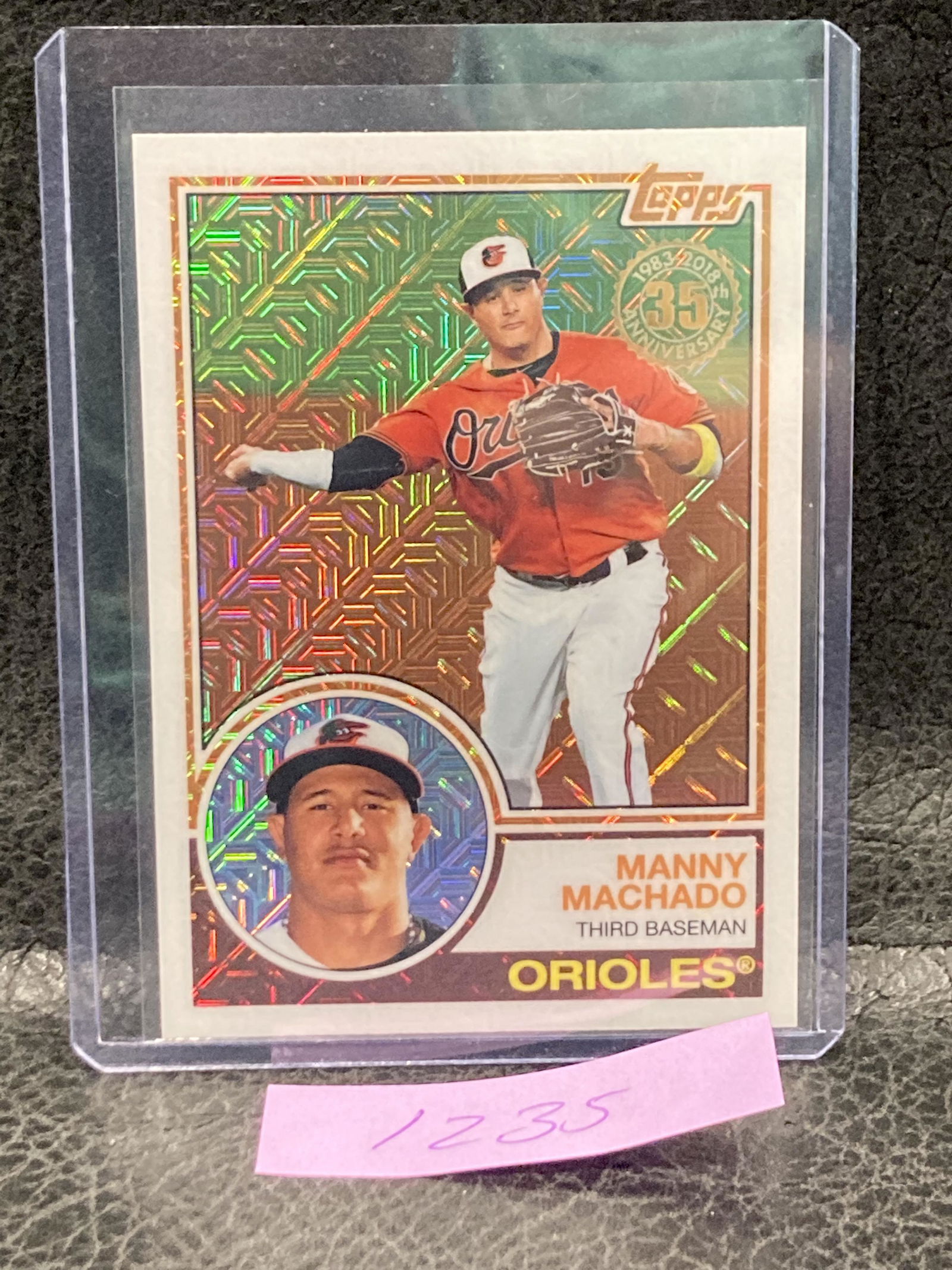 Manny Machado Topps 1983 83 Silver Pack Mojo Refractor Orioles Padres #9 2018 (1 of 2)