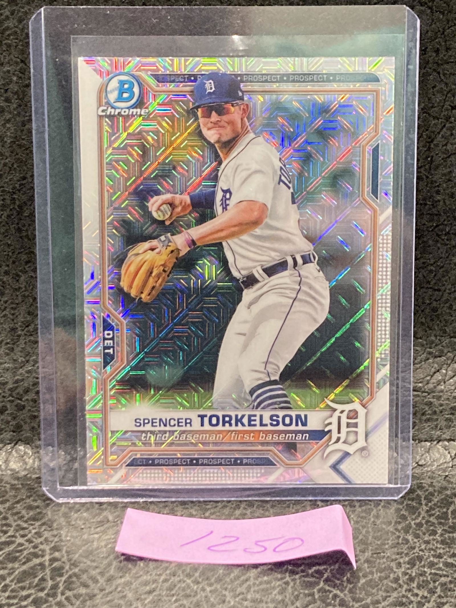 Spencer Torkelson 2021 Bowman Chrome #BCP-187 Mojo Refractor Detroit Tigers (1 of 2)
